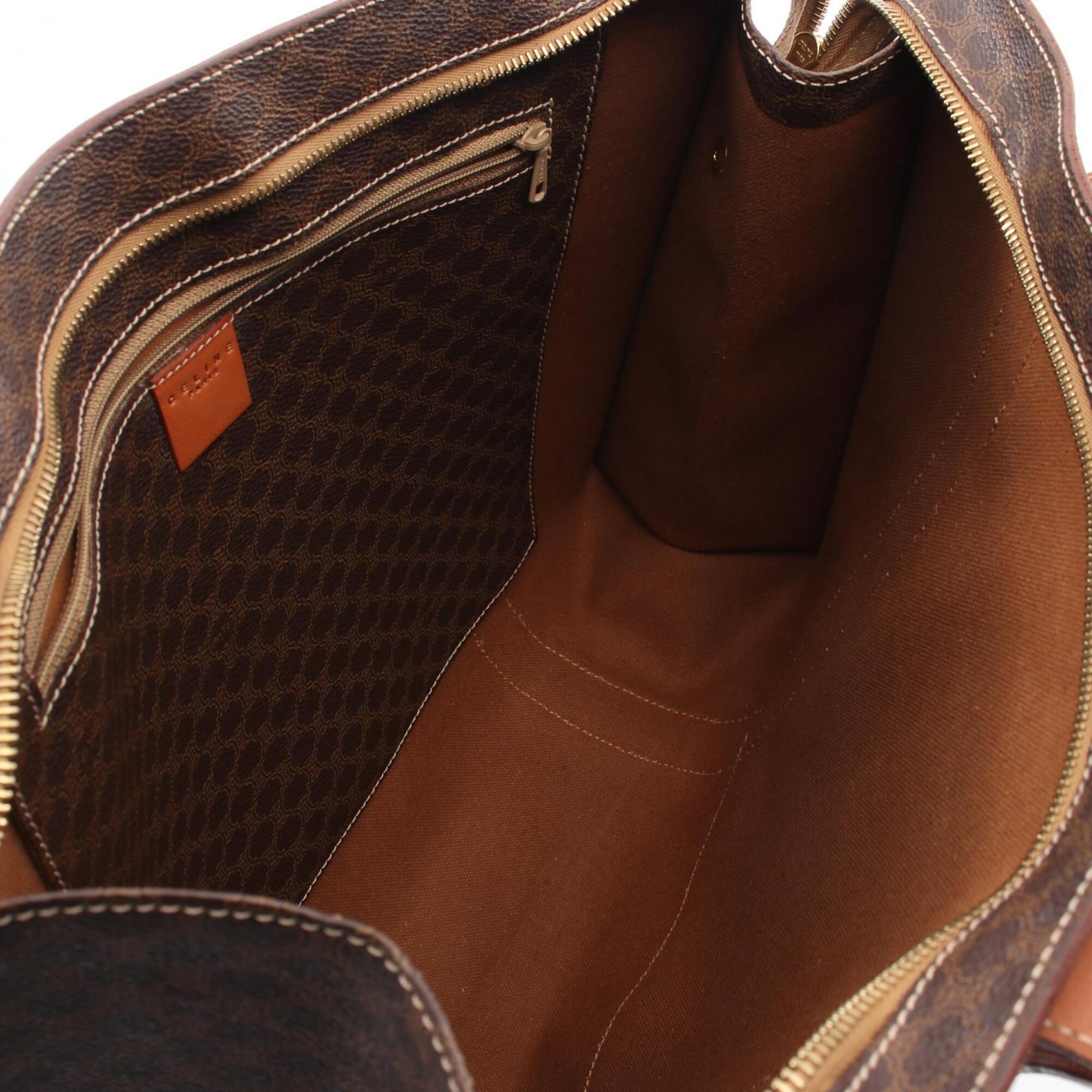 Celine Macadam Brown Coated Canvas Handbag Tote Bag (Pre-Owned)