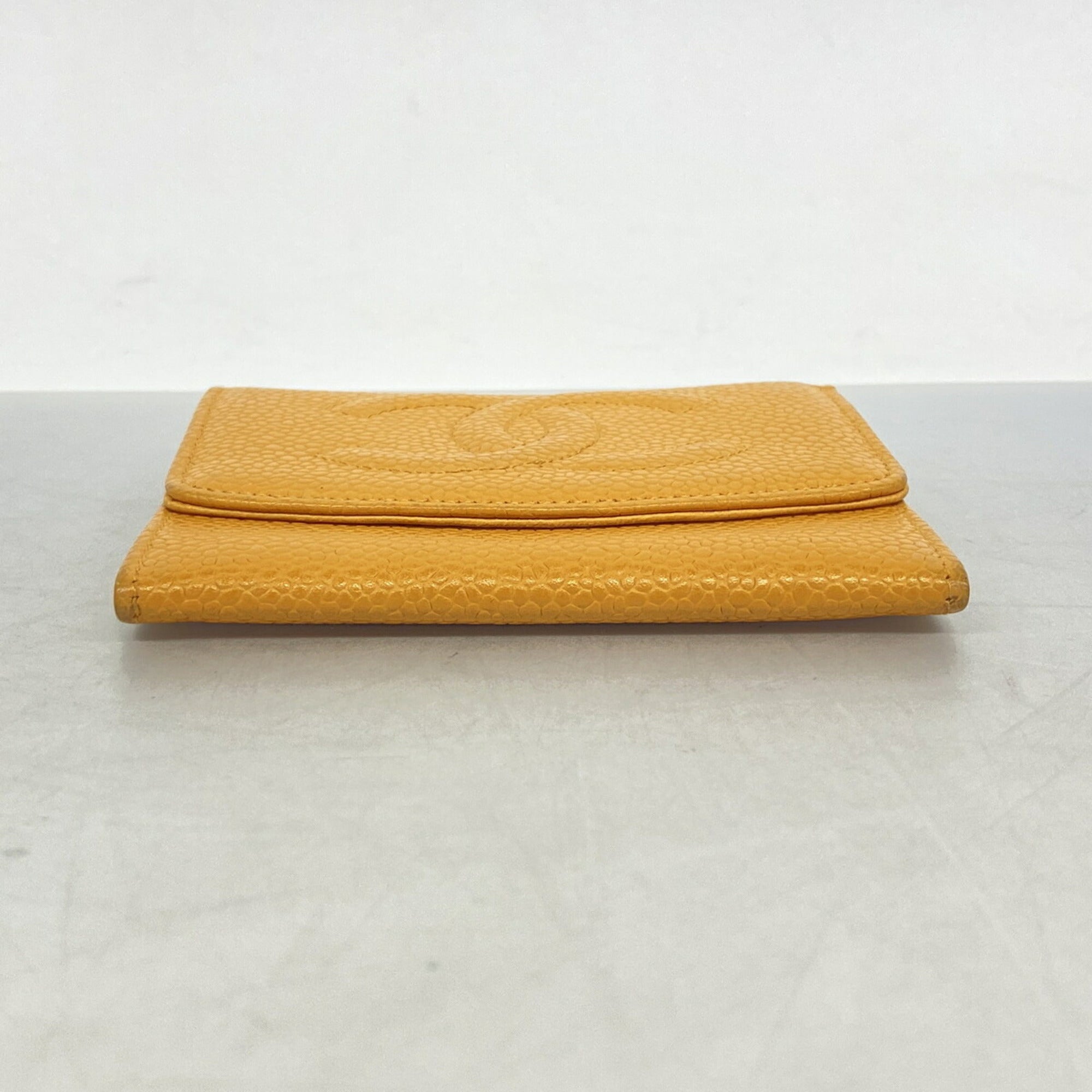 Chanel Orange Grained Calfskin Coin Purse/Coin Case (Pre-Owned)
