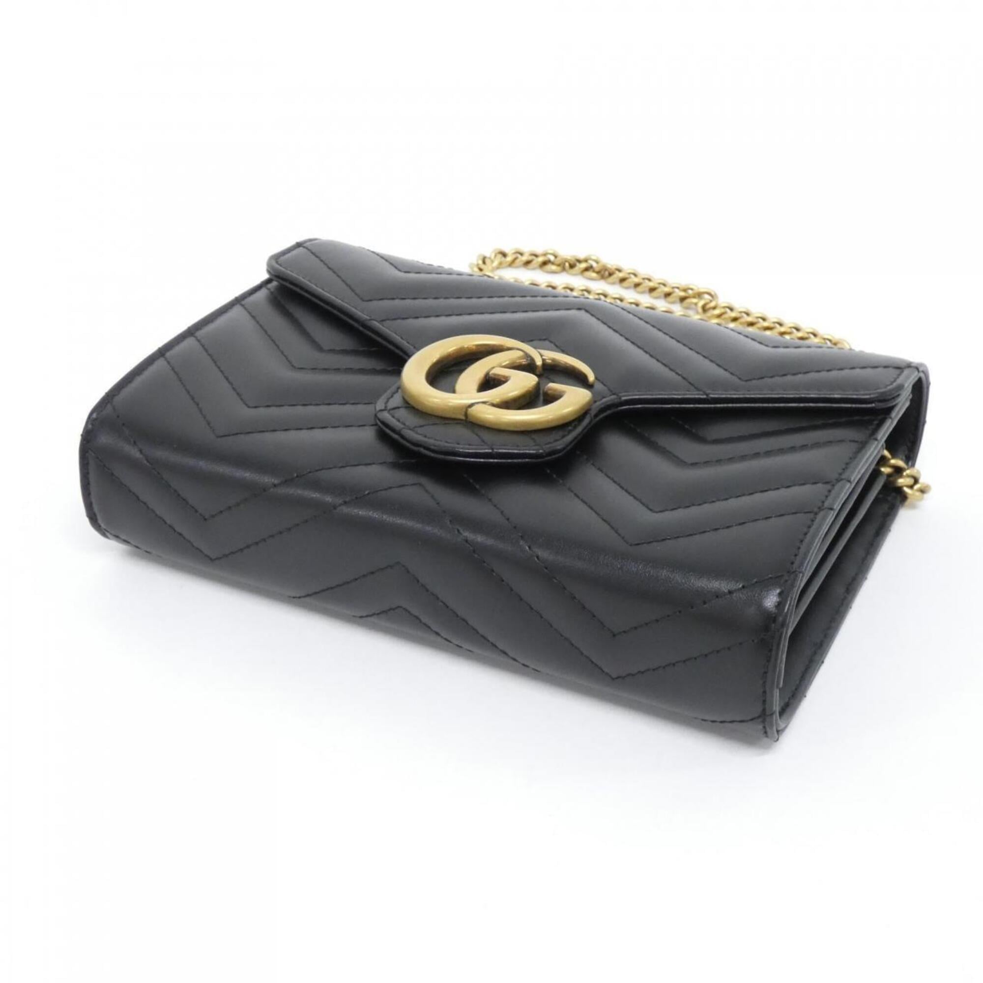 Gucci Black Quilting Leather Shoulder Bag (Pre-Owned)