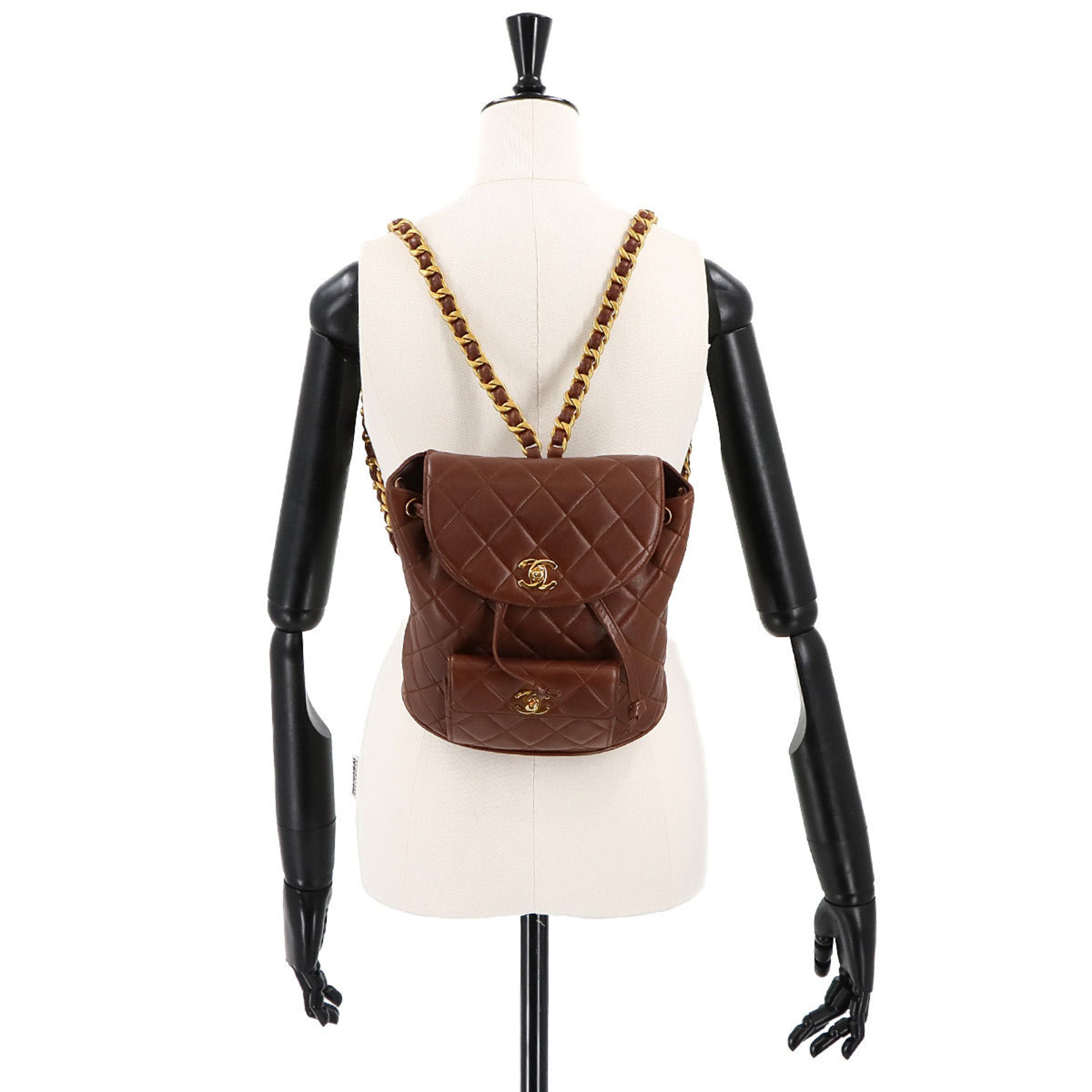 Chanel Brown Leather Backpack (Pre-Owned)