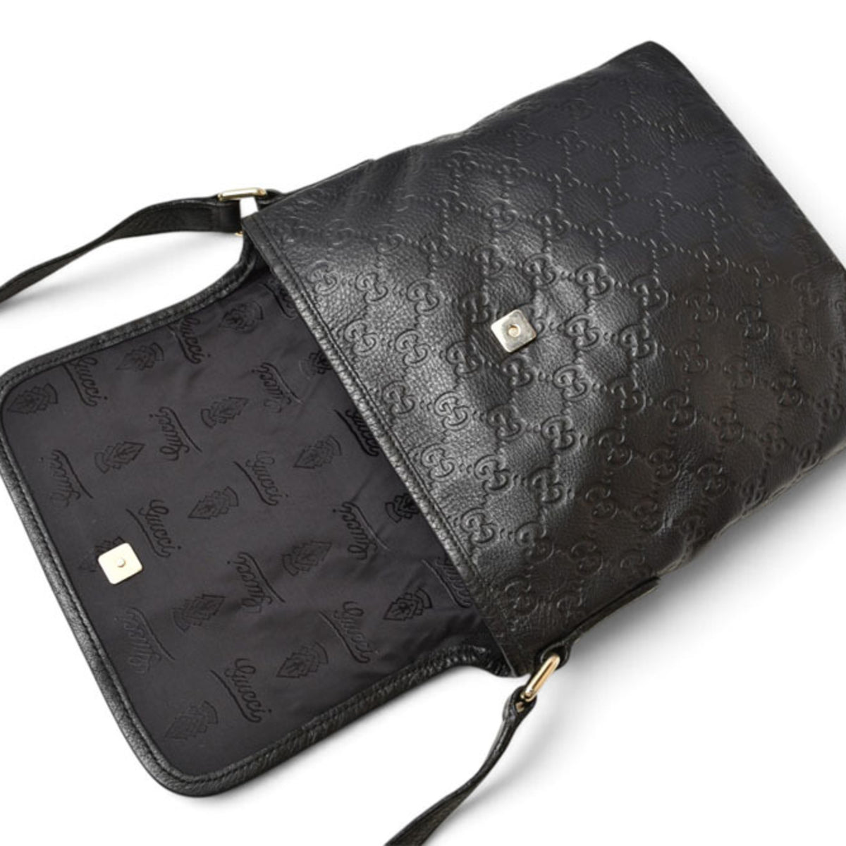 Gucci Black Leather Shoulder Bag (Pre-Owned)
