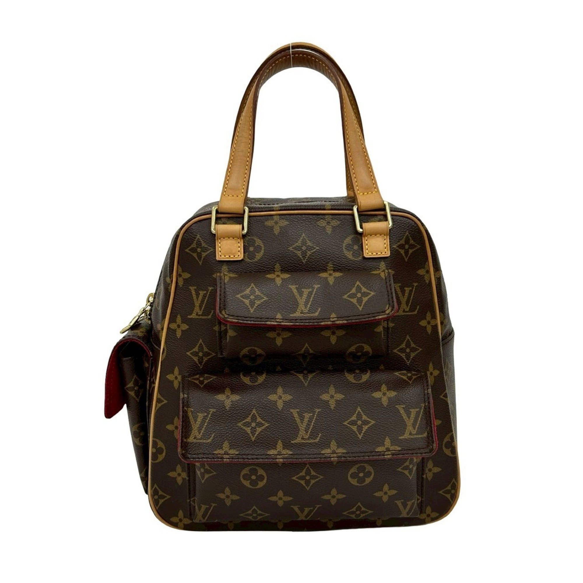 Louis Vuitton Brown Leather Pvc Boston Bag Handbag (Pre-Owned)