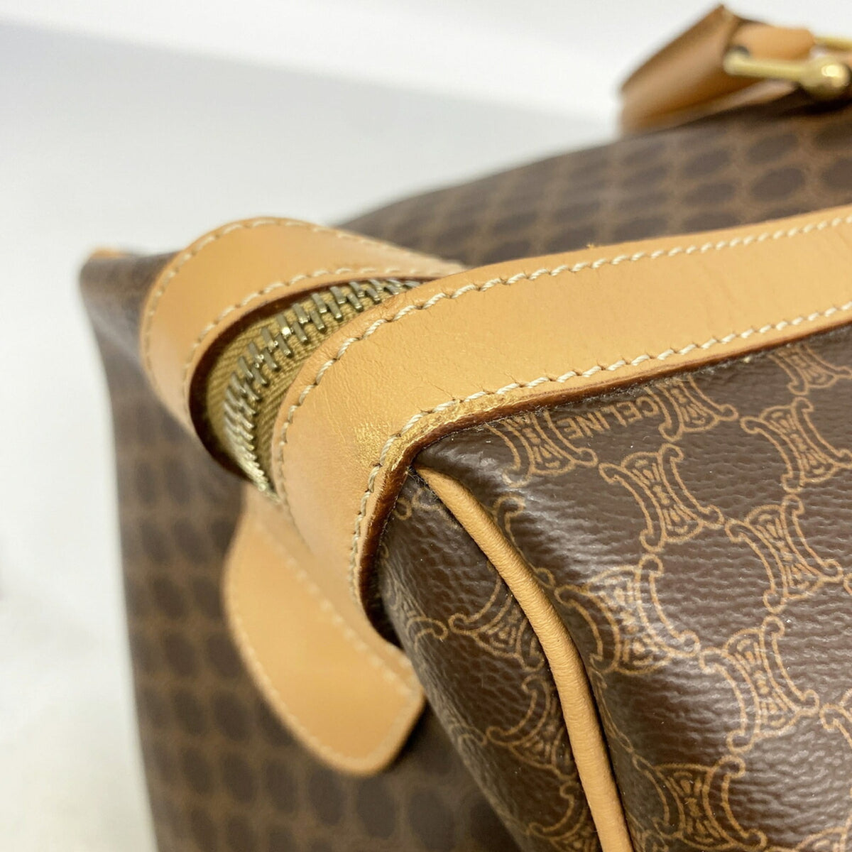 Celine Brown Pvc Boston Bag (Pre-Owned)
