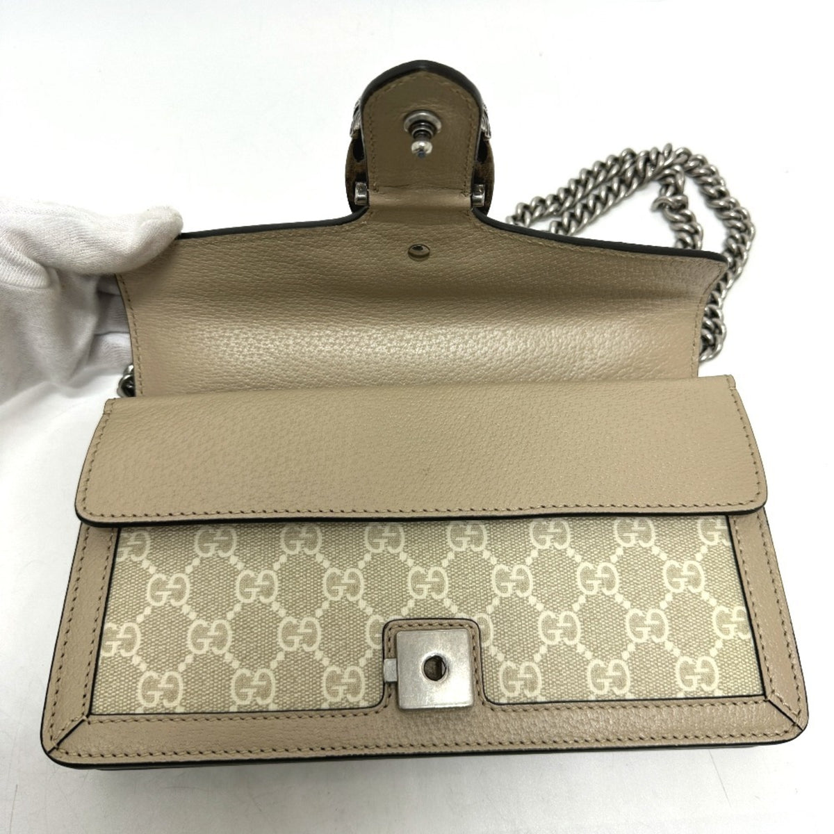 Gucci Beige Gg Supreme Shoulder Bag (Pre-Owned)