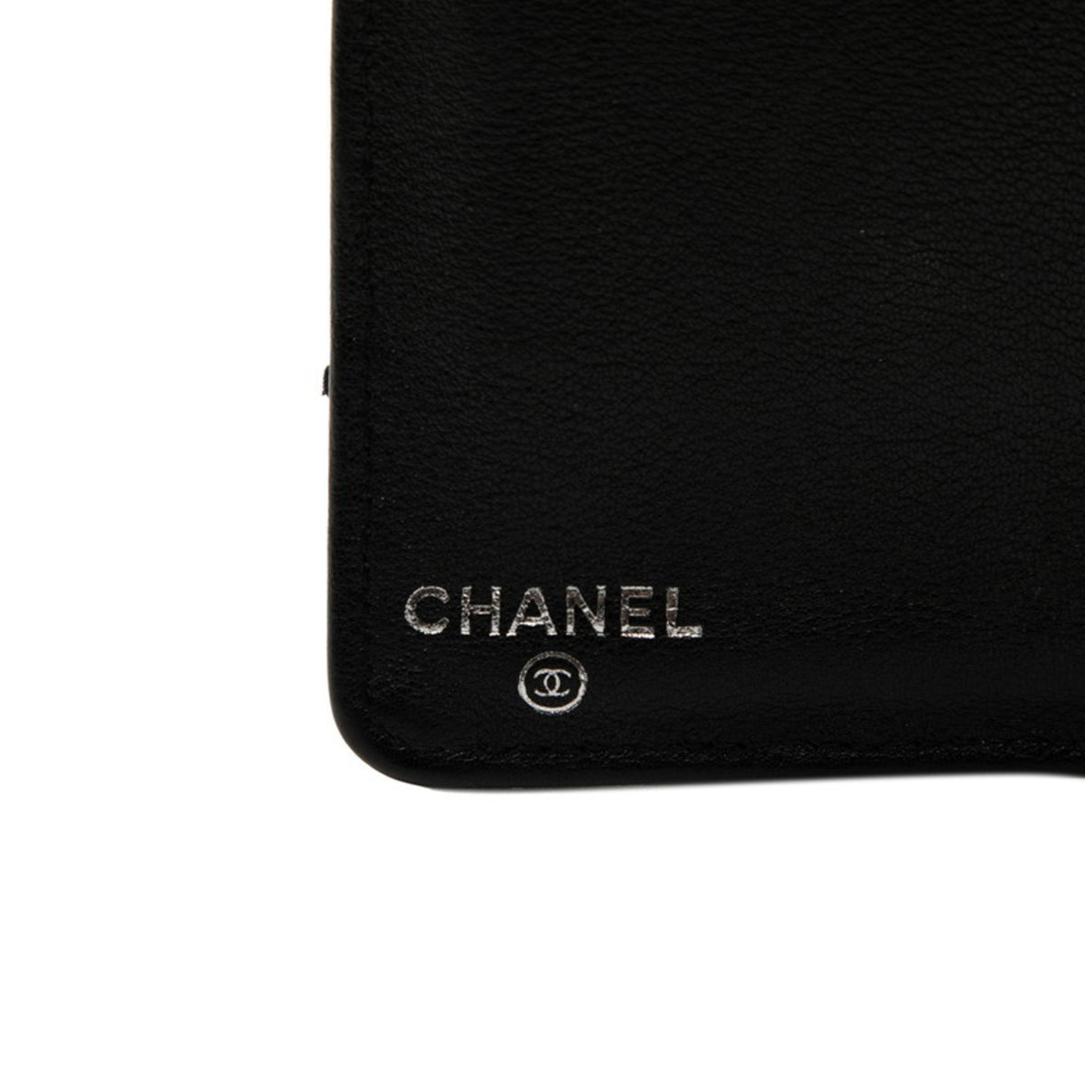 Chanel Black Leather Long Wallet (Bi-Fold) (Pre-Owned)