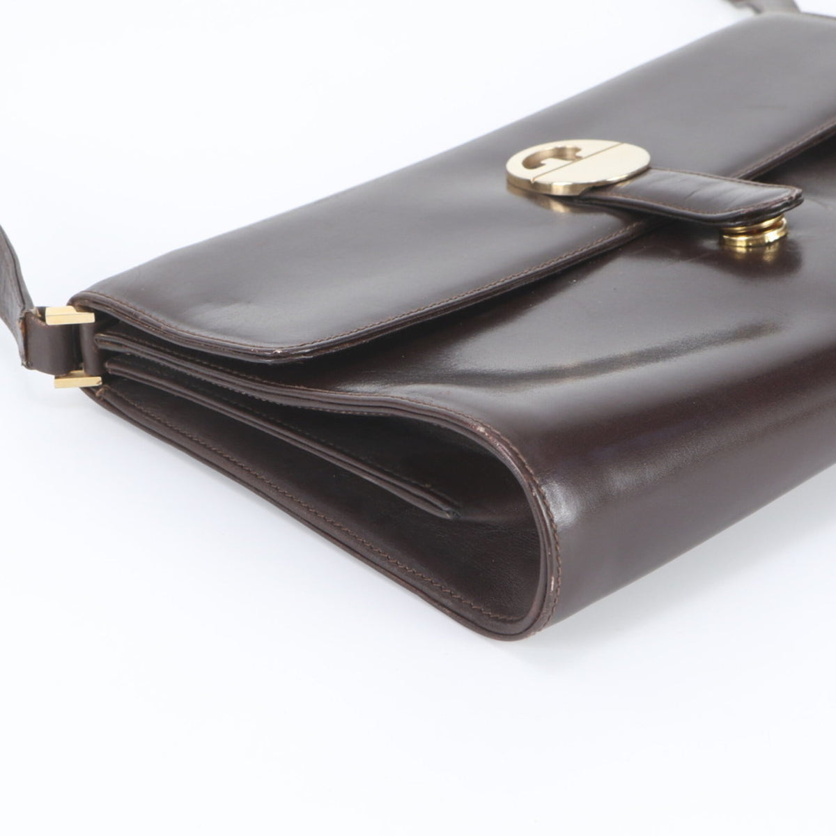 Gucci Brown Leather Handbag Shoulder Bag Tote Bag (Pre-Owned)