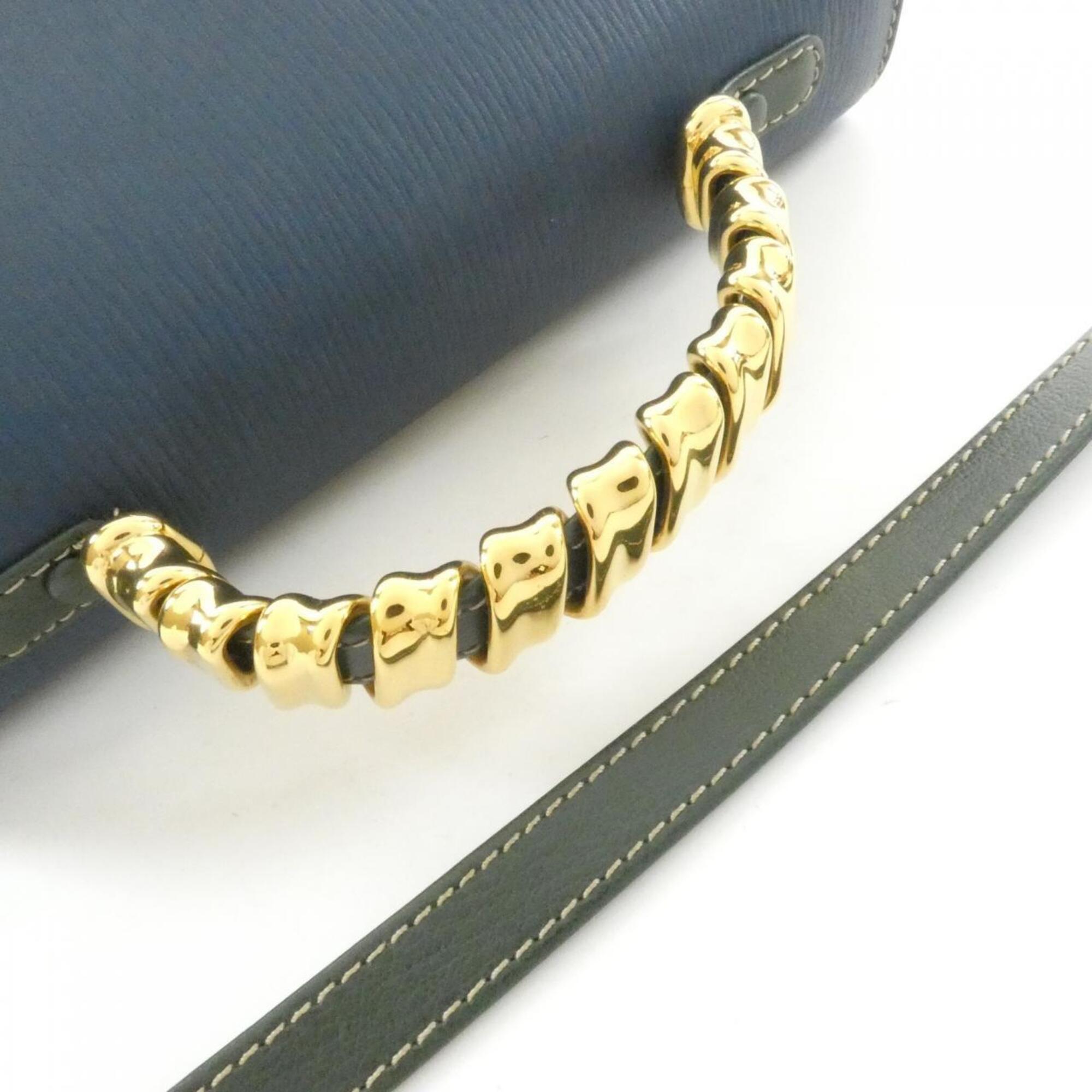 Loewe Blue Green Leather Handbag (Pre-Owned)