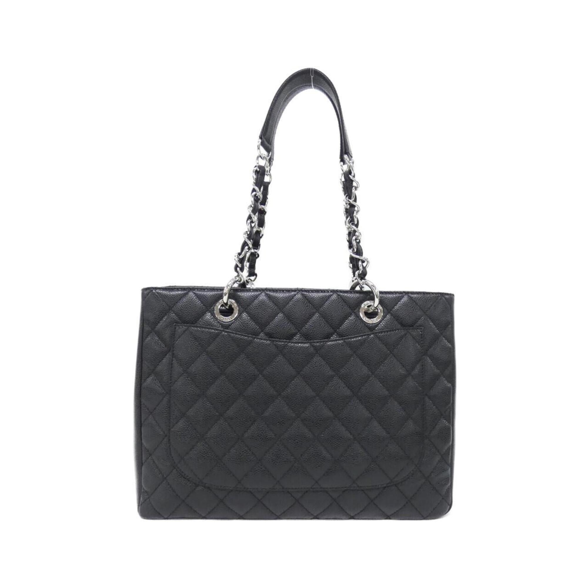 Chanel Black Grained Calfskin Shoulder Bag (Pre-Owned)