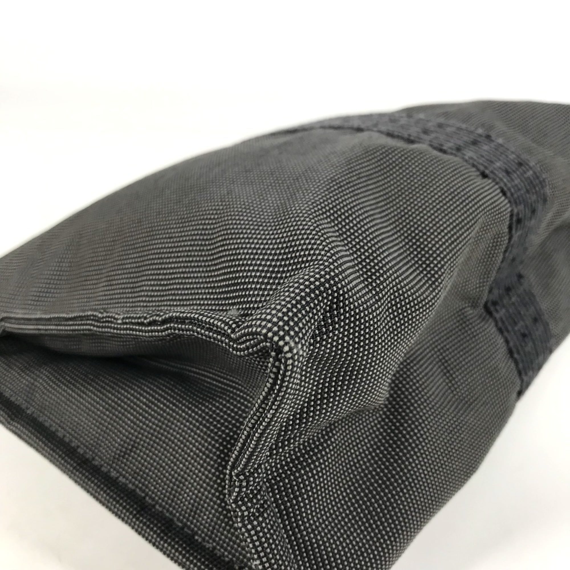 Hermes Her Line Gray Canvas Clutch Bag (Pre-Owned)
