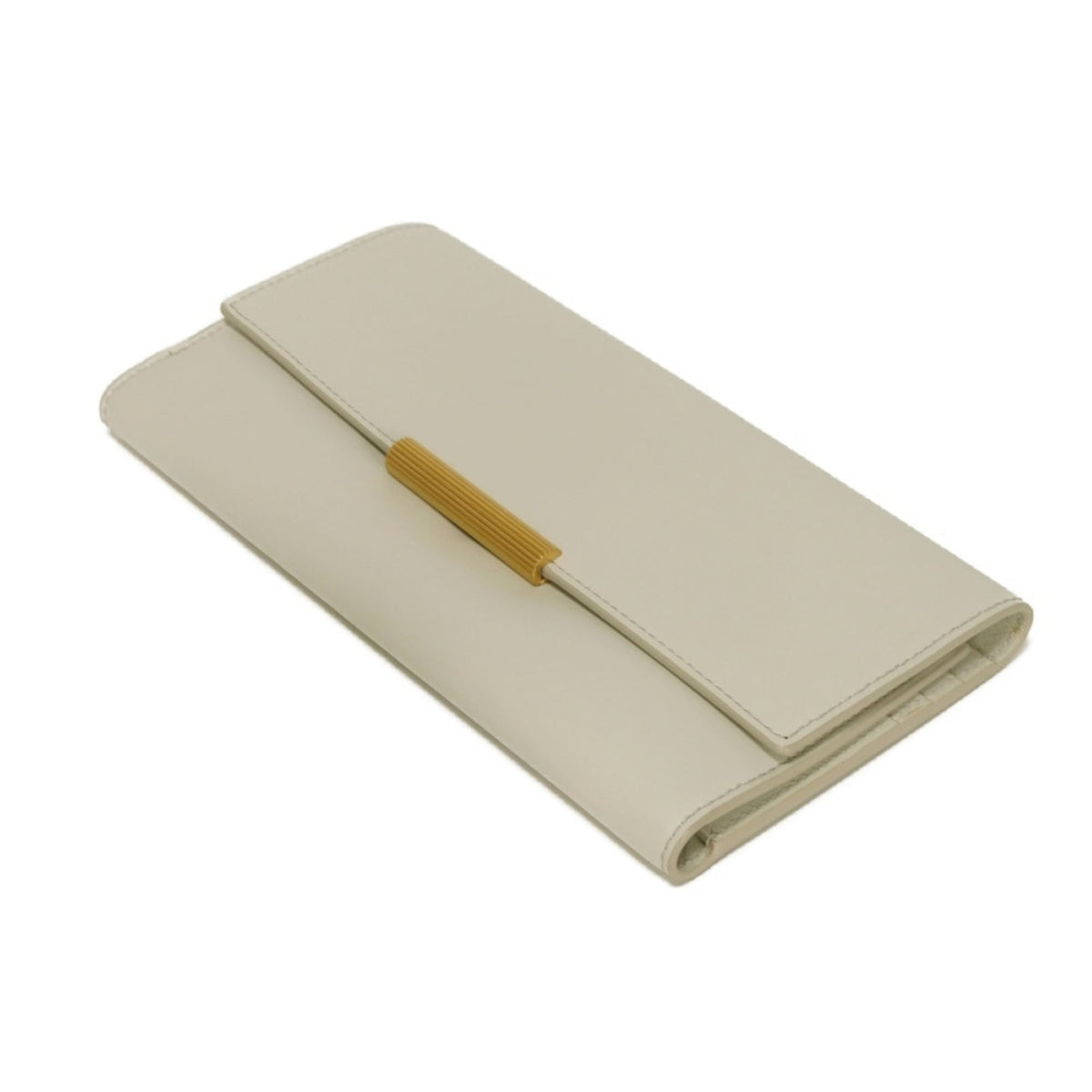 Bottega Veneta Ivory White Leather Wallet (Tri-Fold) (Pre-Owned)