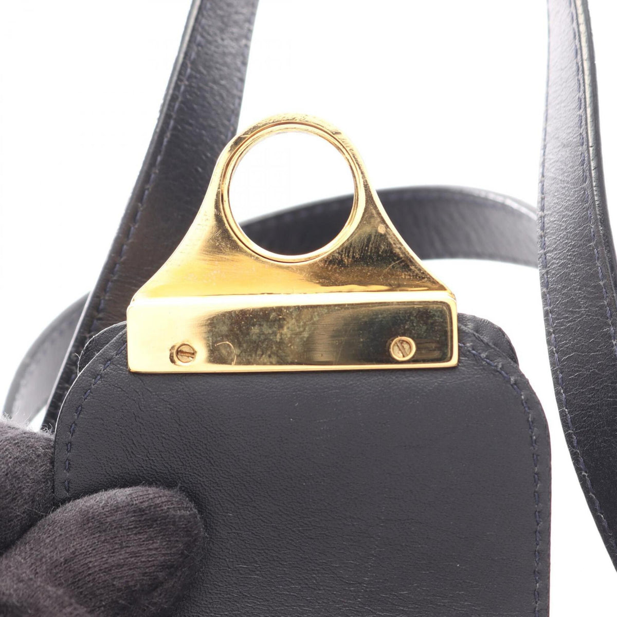Salvatore Ferragamo Black Leather Handbag (Pre-Owned)