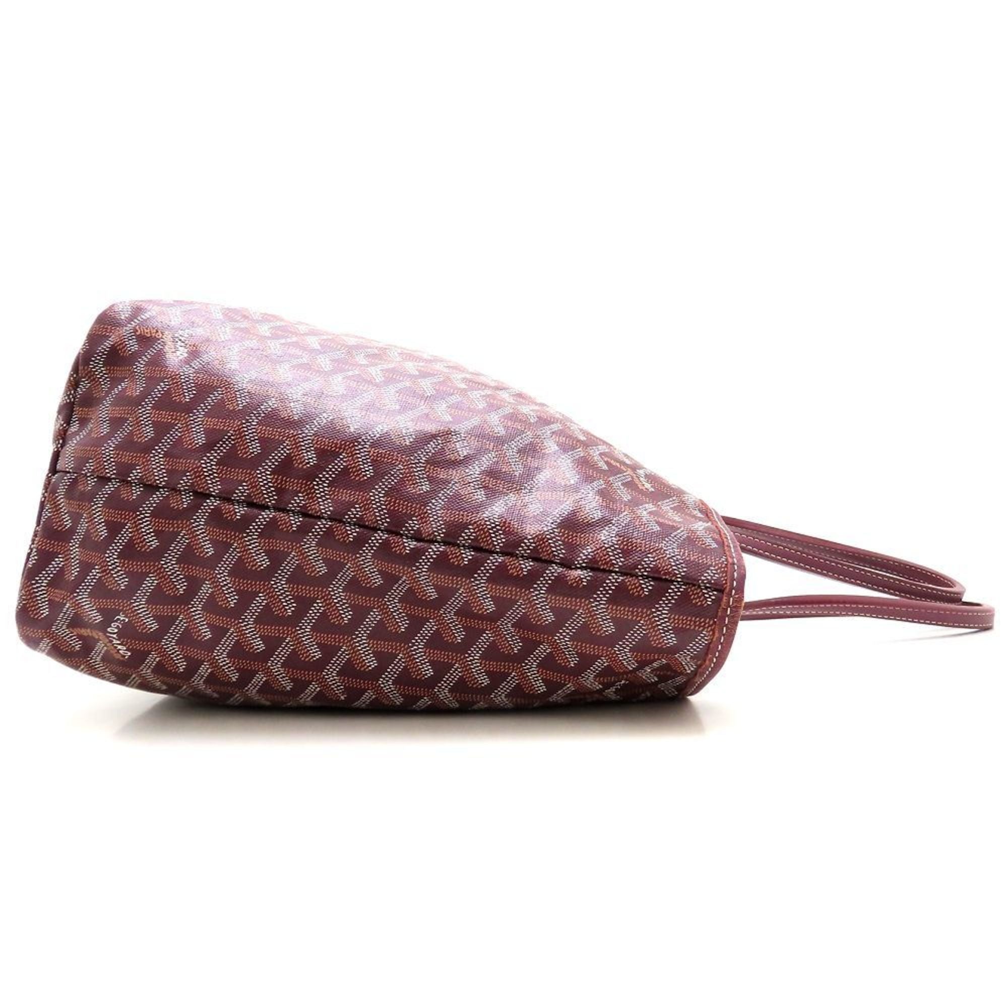 Goyard Burgundy Coated Canvas Leather Tote Bag (Pre-Owned)