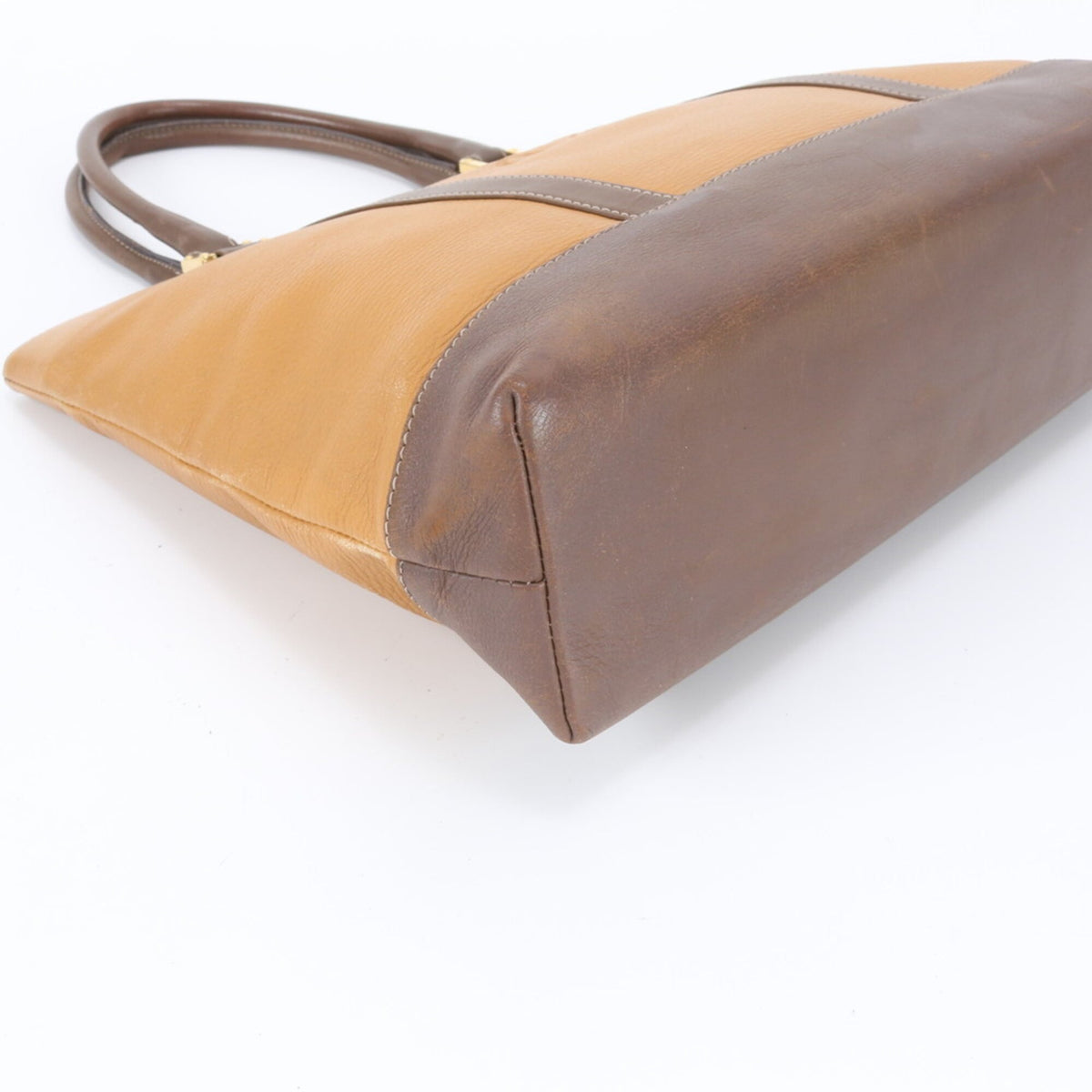 Loewe Brown Leather Handbag Shoulder Bag Tote Bag (Pre-Owned)