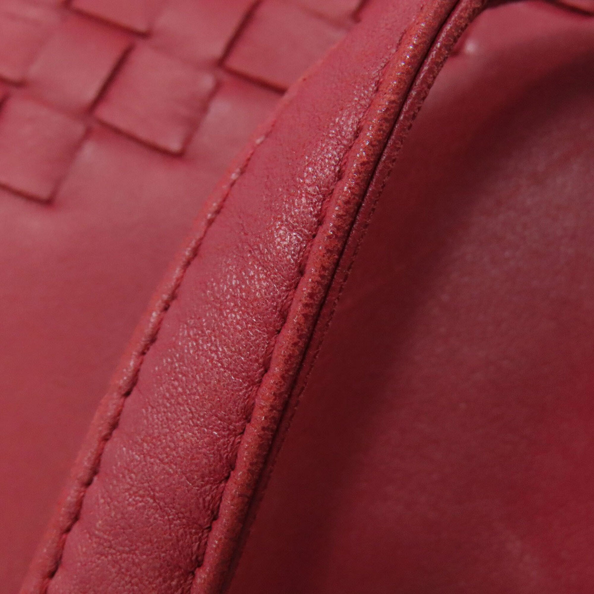Bottega Veneta Red Color Leather Tote Bag (Pre-Owned)