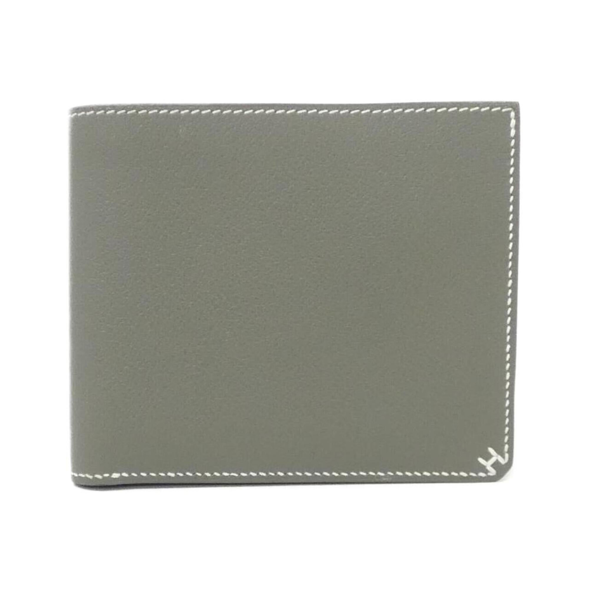 Hermes Gray Evercalf Leather Wallet (Bi-Fold) (Pre-Owned)