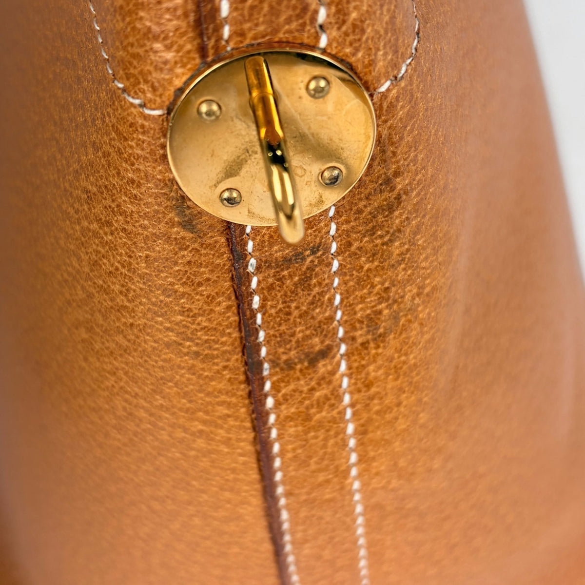 Hermes Bolide Natural Leather Handbag (Pre-Owned)