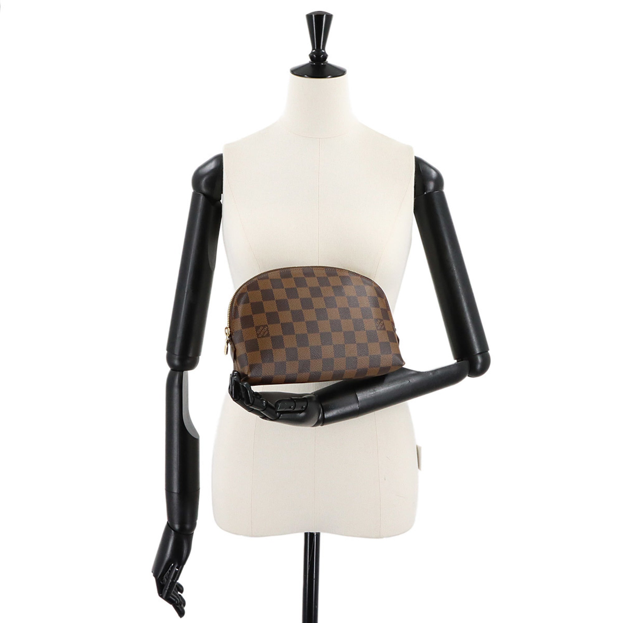 Louis Vuitton Brown Damier Canvas Ebene Damier Canvas Handbag Pochette (Pre-Owned)