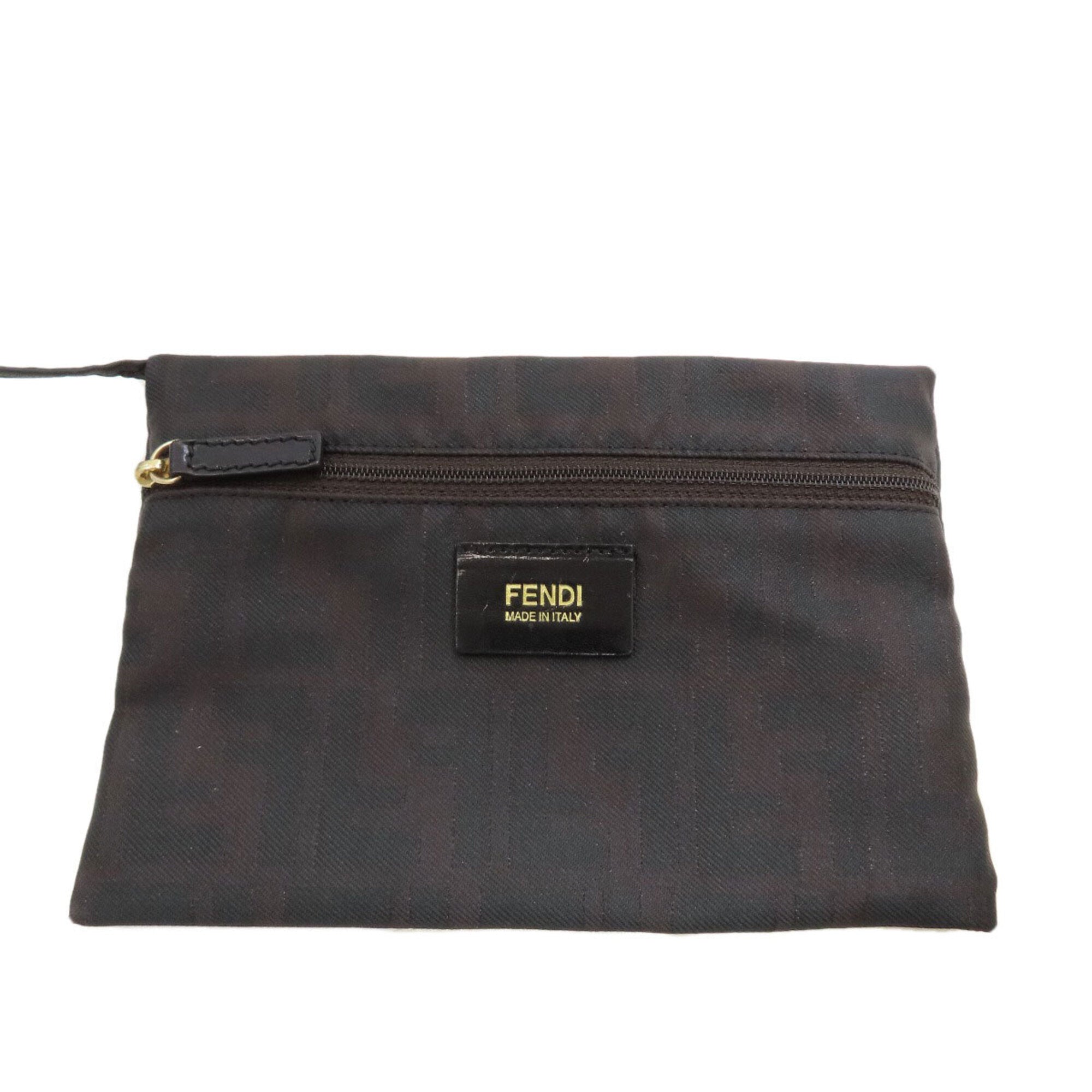 Fendi Zucca Black Brown Nylon Tote Bag (Pre-Owned)