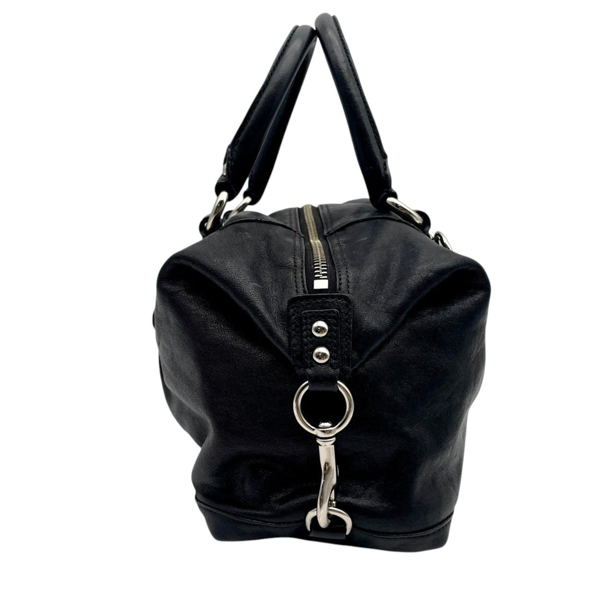 Coach Black Leather Handbag Shoulder Bag (Pre-Owned)