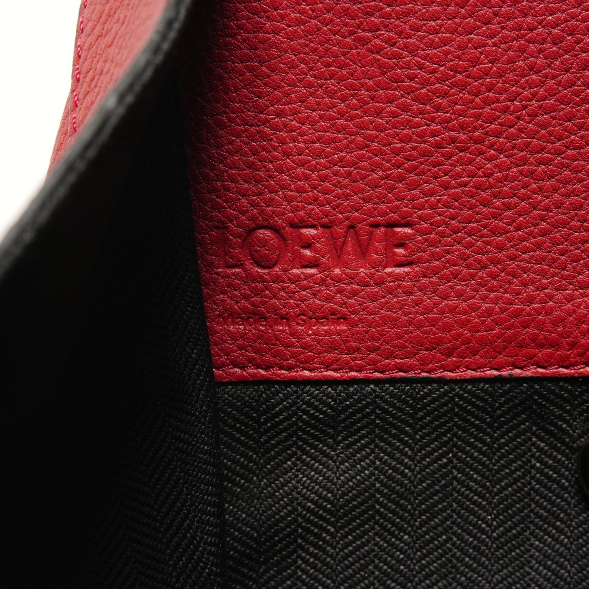 Loewe Hammock Red Color Leather Handbag (Pre-Owned)