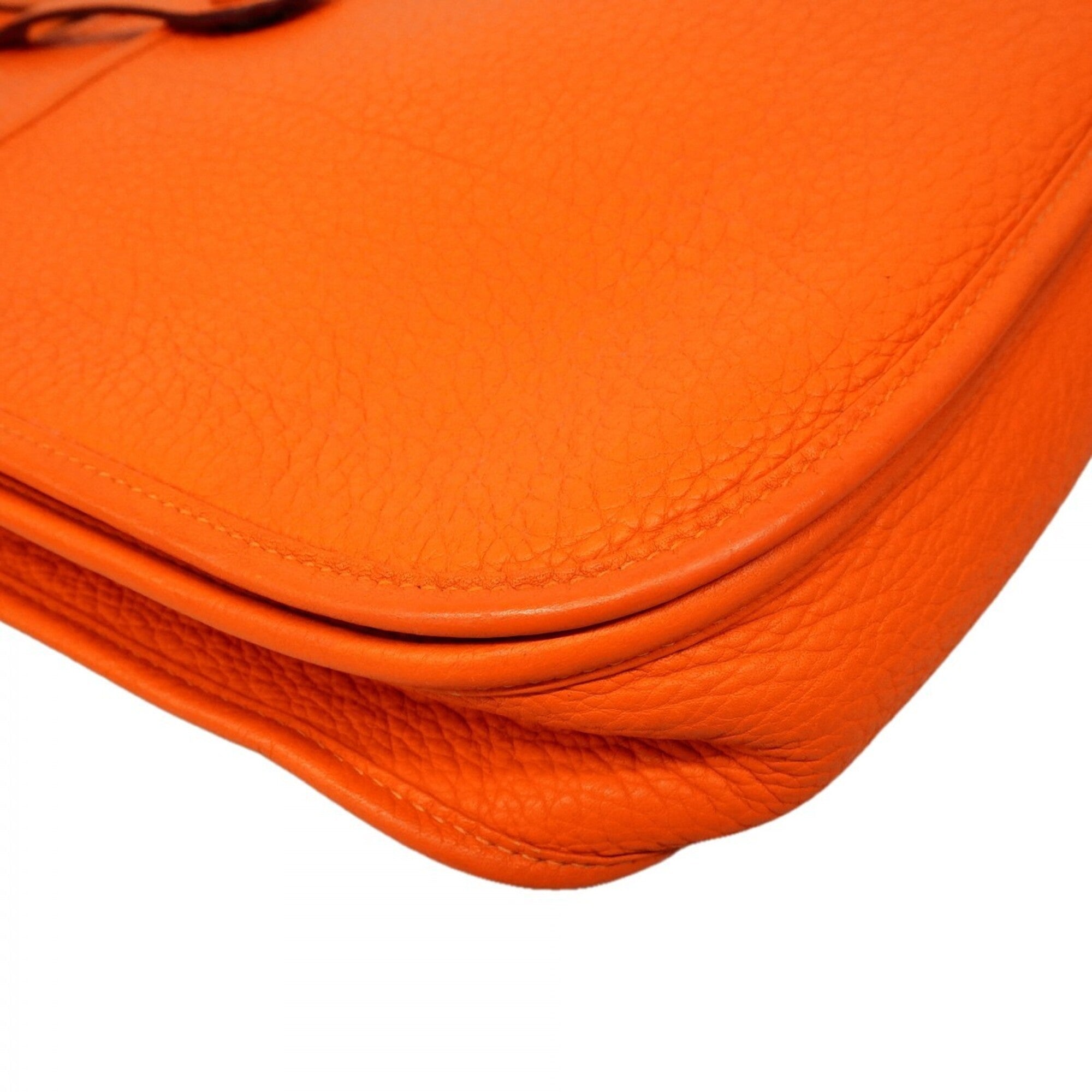 Hermes Orange Taurillon Clemence Leather Shoulder Bag (Pre-Owned)