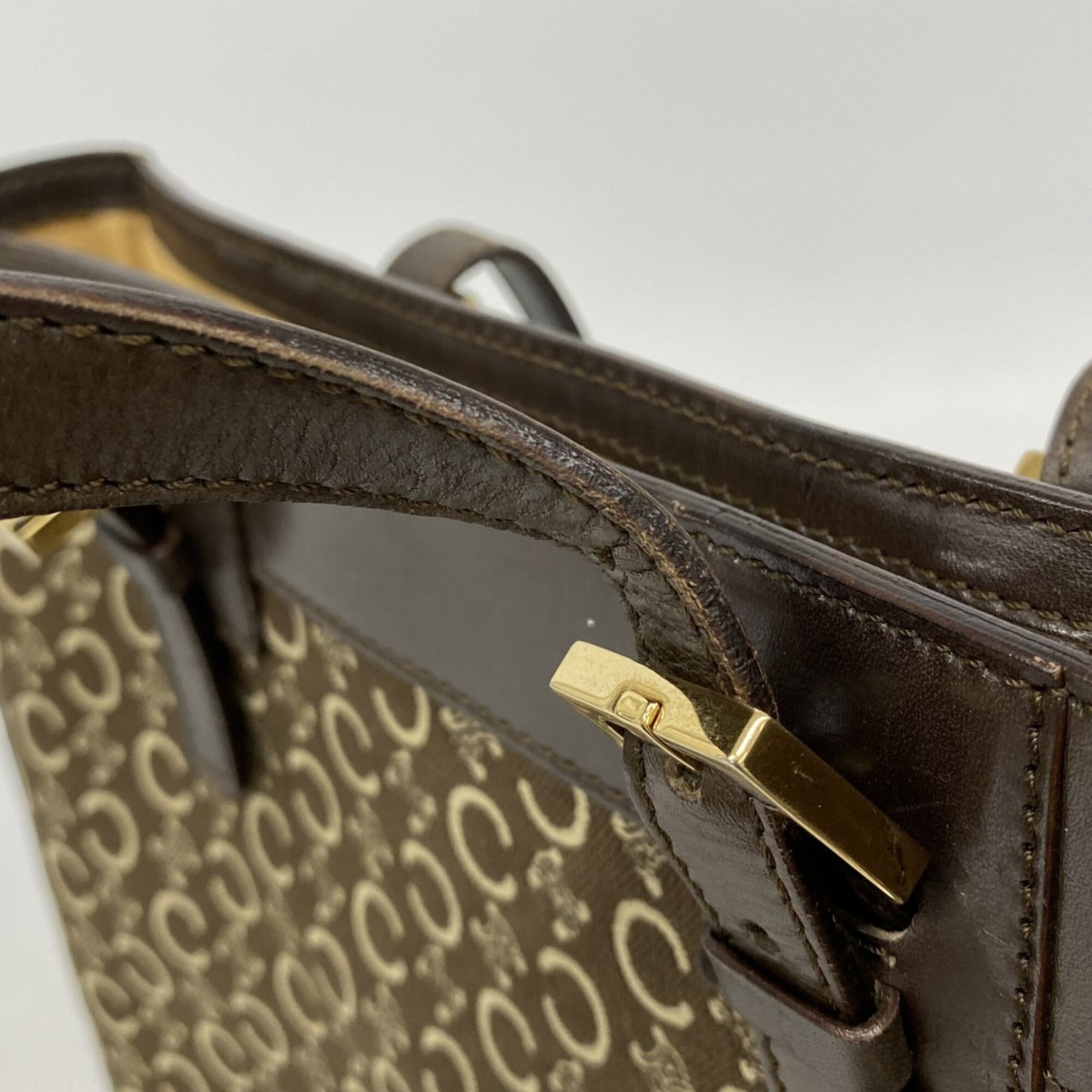 Celine Dark Brown Canvas Tote Bag (Pre-Owned)