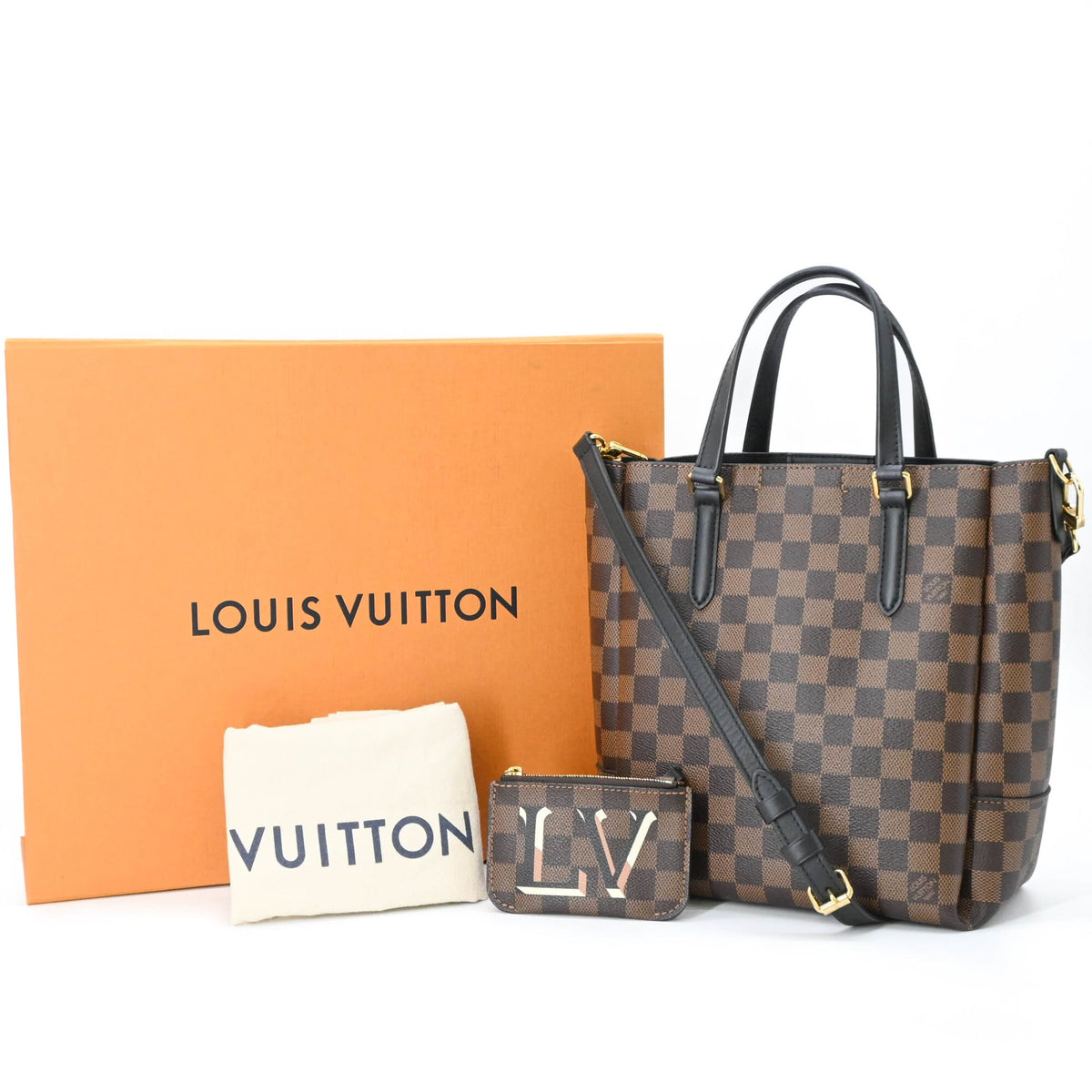 Louis Vuitton Damier Brown Damier Canvas Handbag Shoulder Bag (Pre-Owned)
