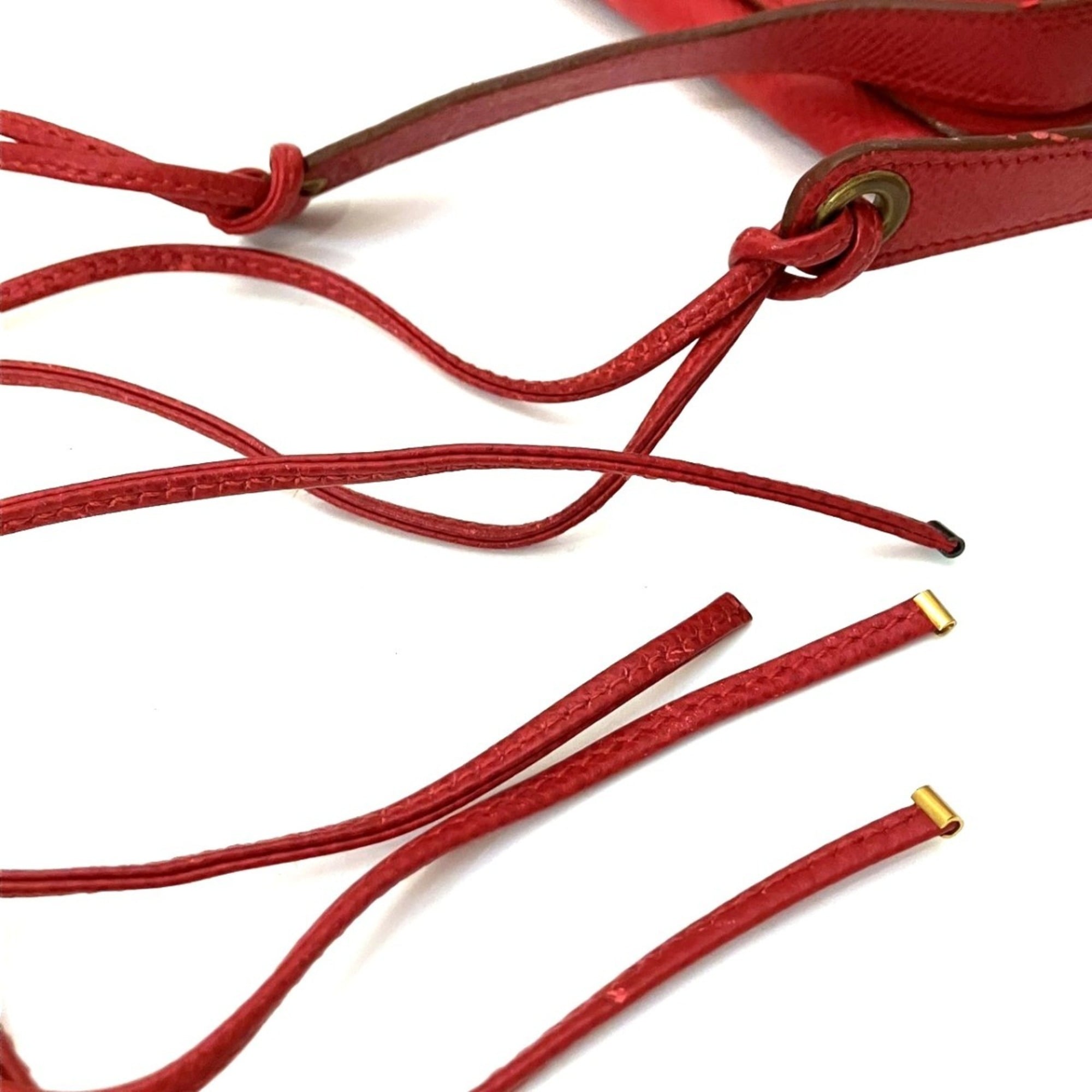 Hermes Red Color Courchevel Leather Fanny Pack Pochette (Pre-Owned)