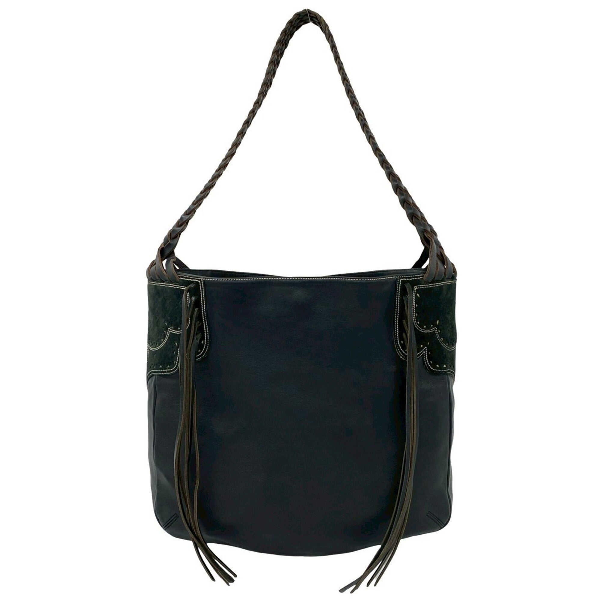 Loewe Black Leather Shoulder Bag Tote Bag (Pre-Owned)