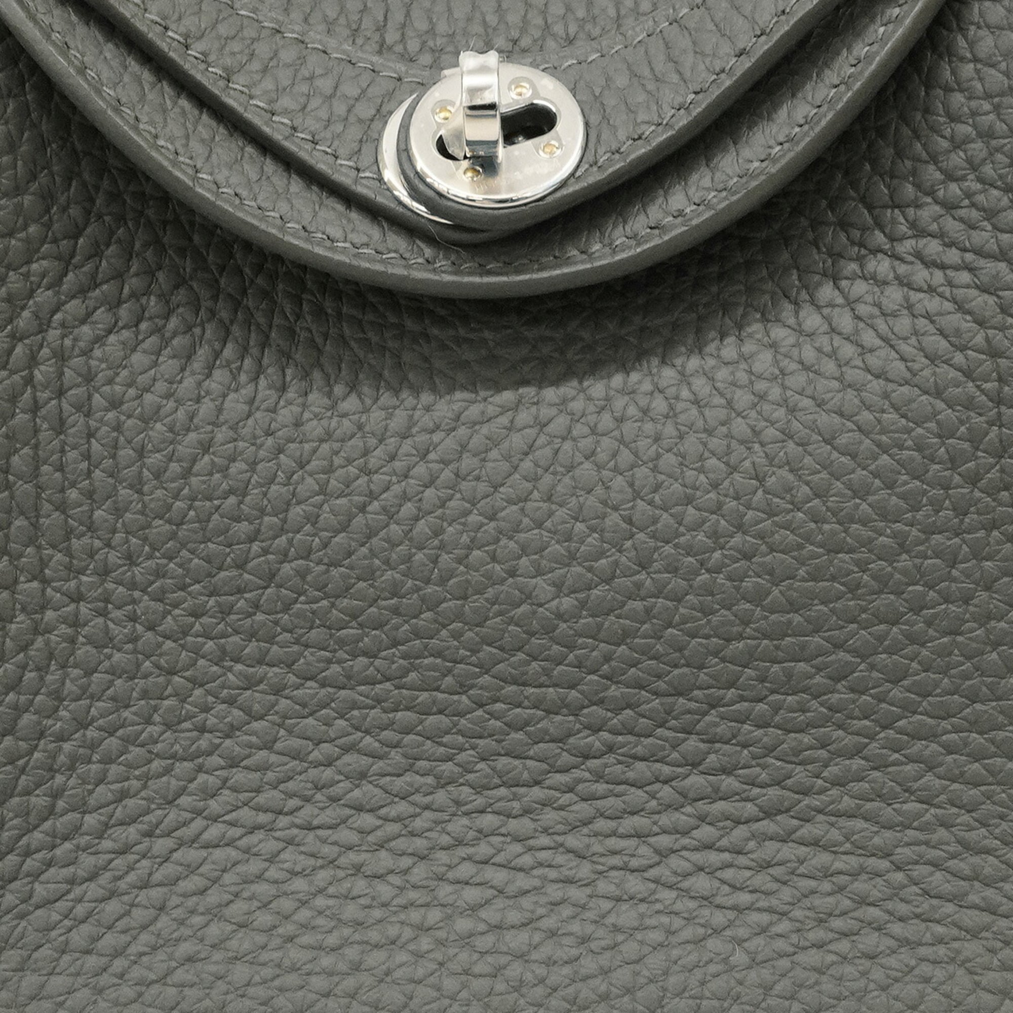 Hermes Ardoise Taurillon Clemence Leather Handbag (Pre-Owned)