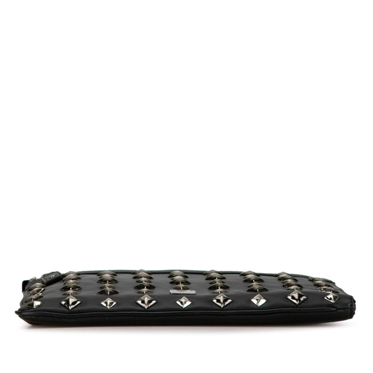Mcm Black Silver Pvc Leather Clutch Bag (Pre-Owned)