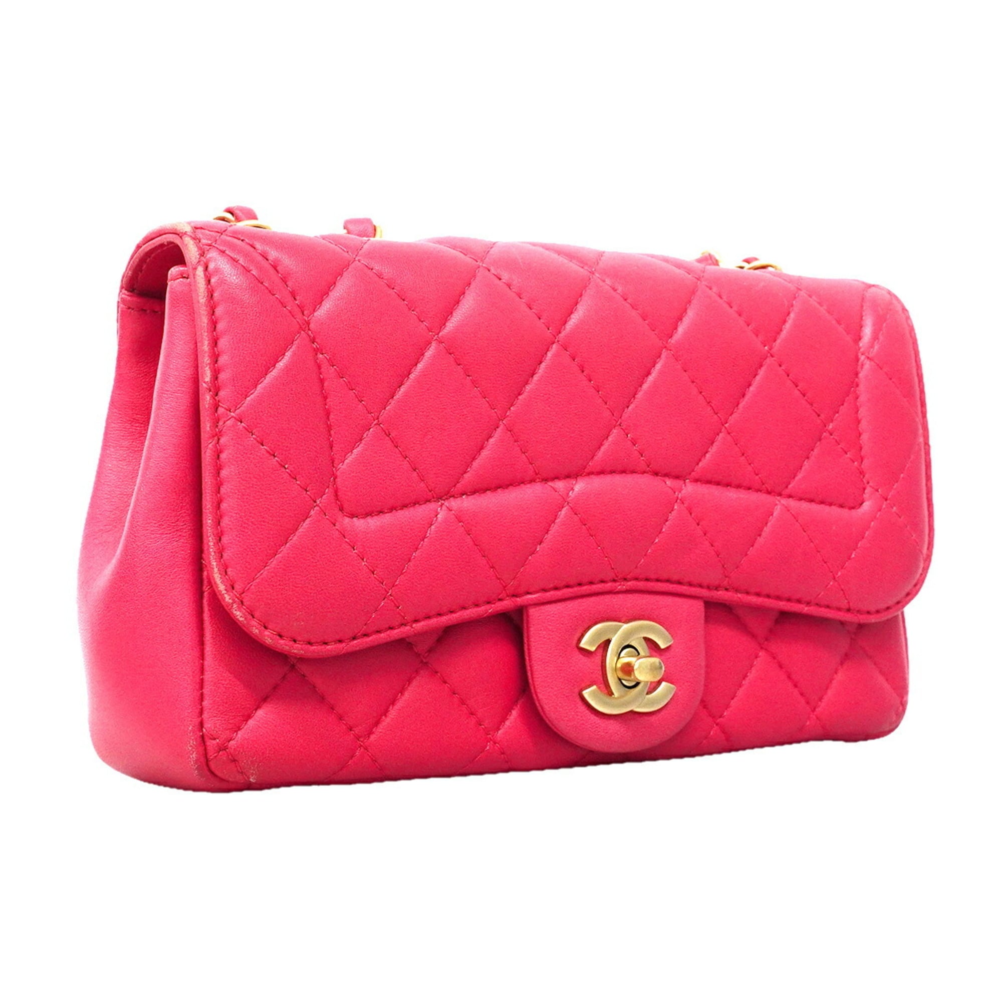 Chanel Pink Leather Shoulder Bag (Pre-Owned)