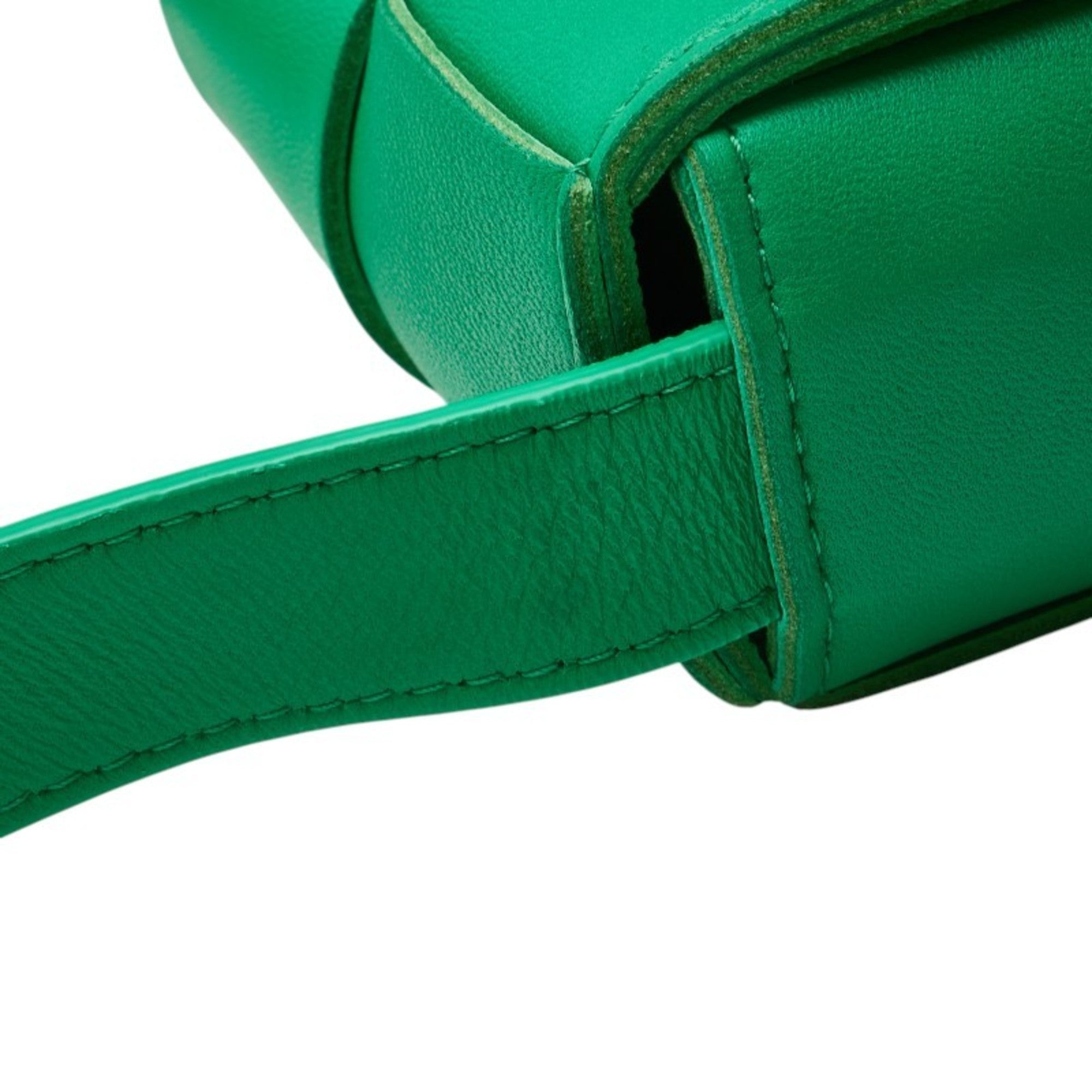 Bottega Veneta Green Leather Shoulder Bag (Pre-Owned)