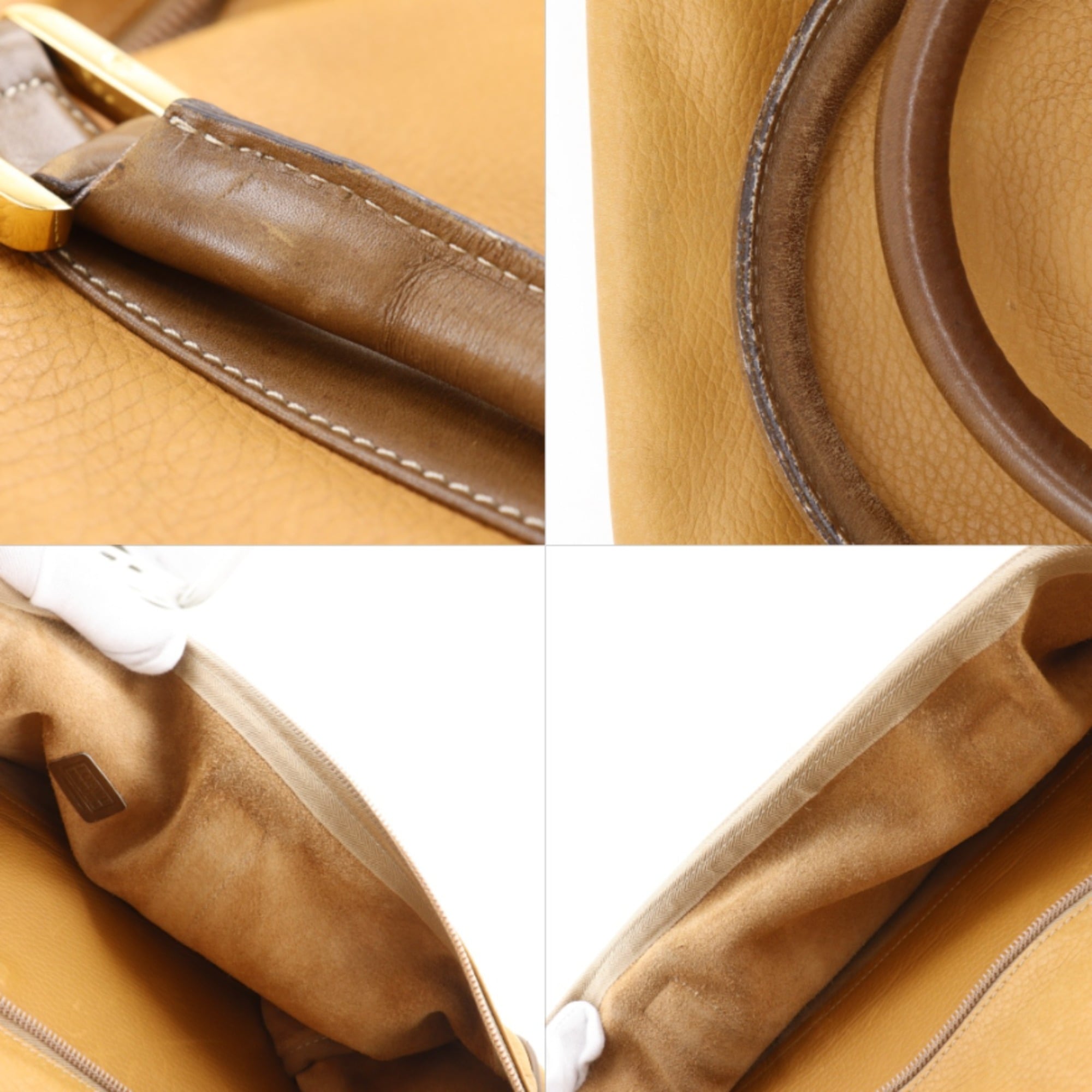 Loewe Brown Leather Boston Bag Handbag (Pre-Owned)