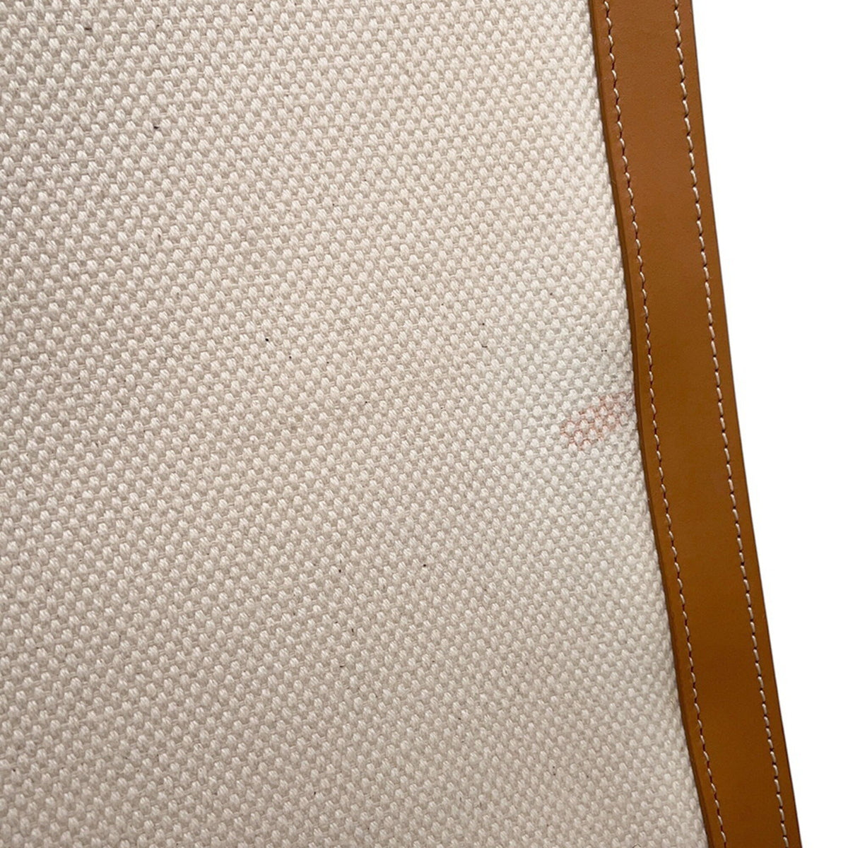 Celine Beige Brown Canvas Leather Handbag Shoulder Bag Tote Bag (Pre-Owned)