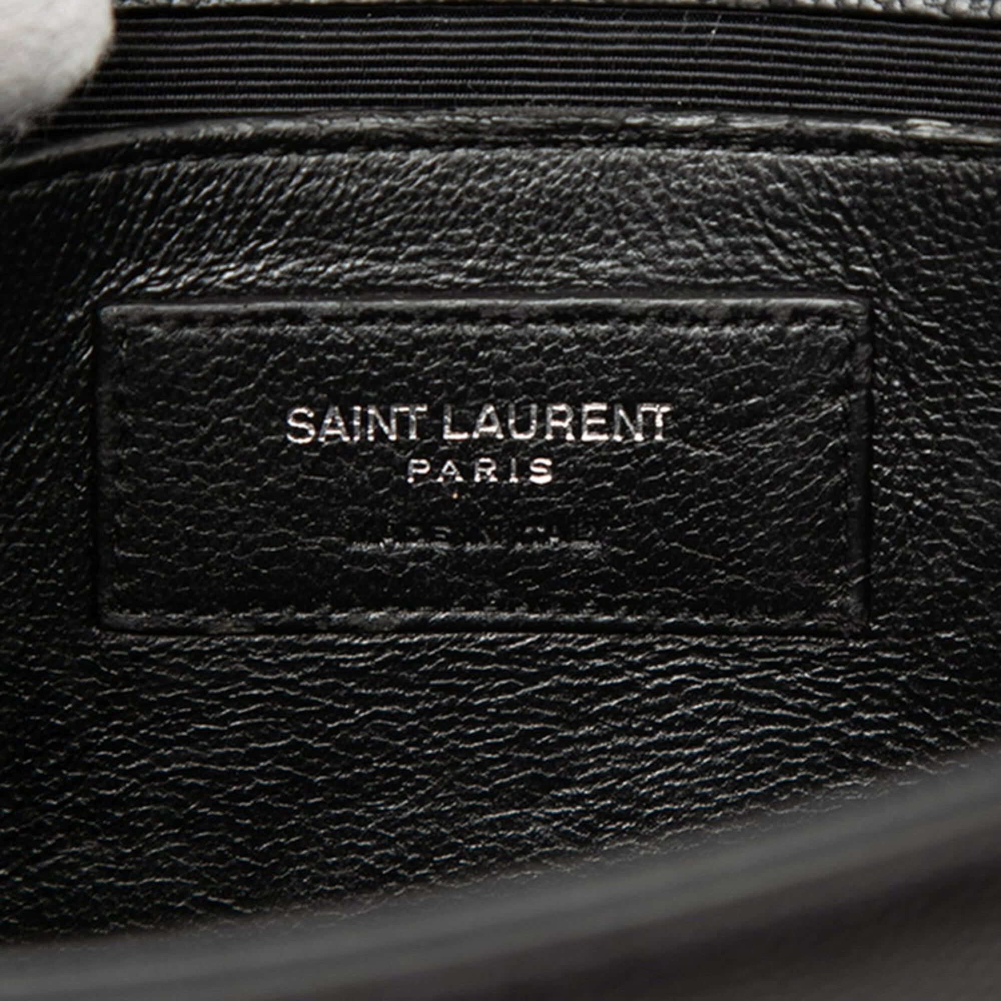 Saint Laurent Black Silver Leather Shoulder Bag (Pre-Owned)