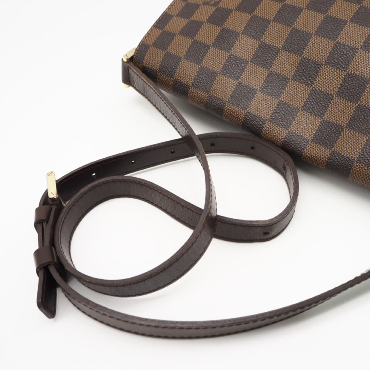 Louis Vuitton Damier Brown Coated Canvas Leather Shoulder Bag (Pre-Owned)