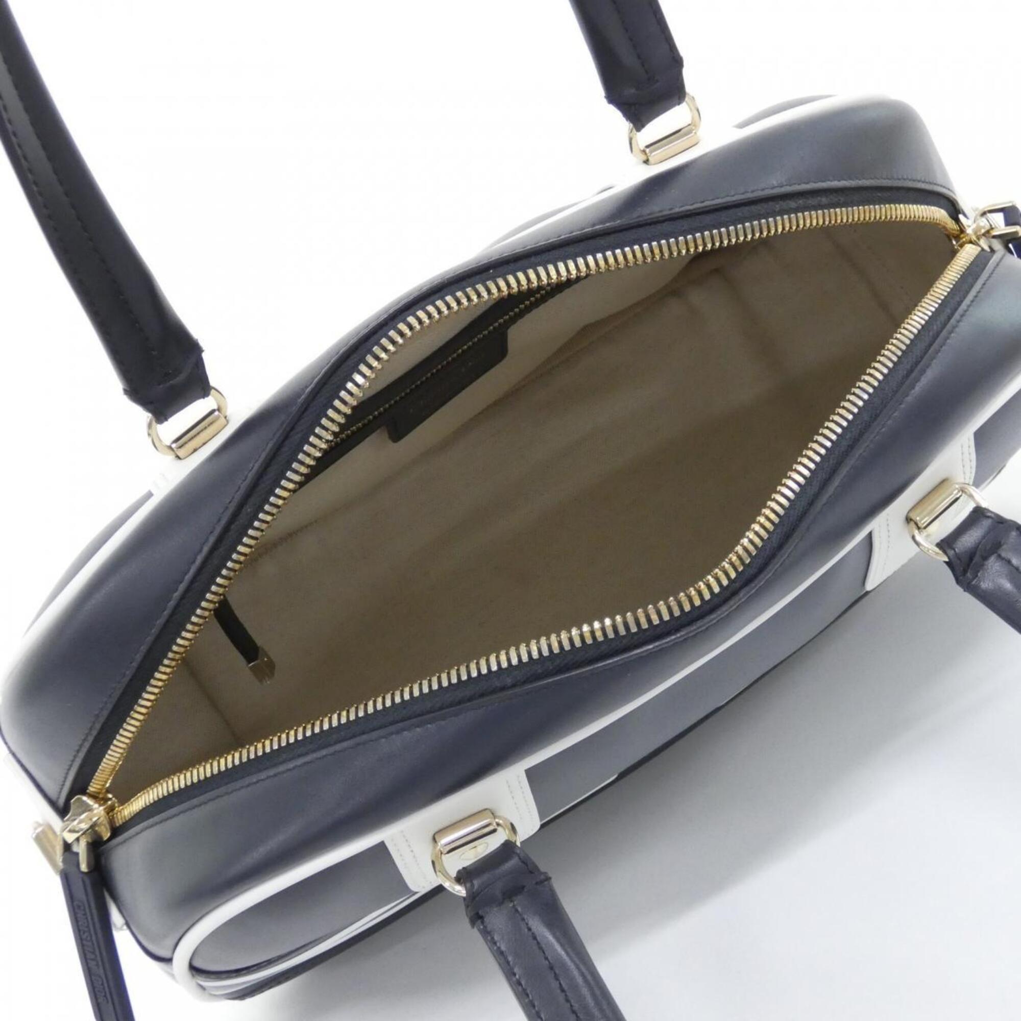 Christian Dior Blue Leather Boston Bag (Pre-Owned)