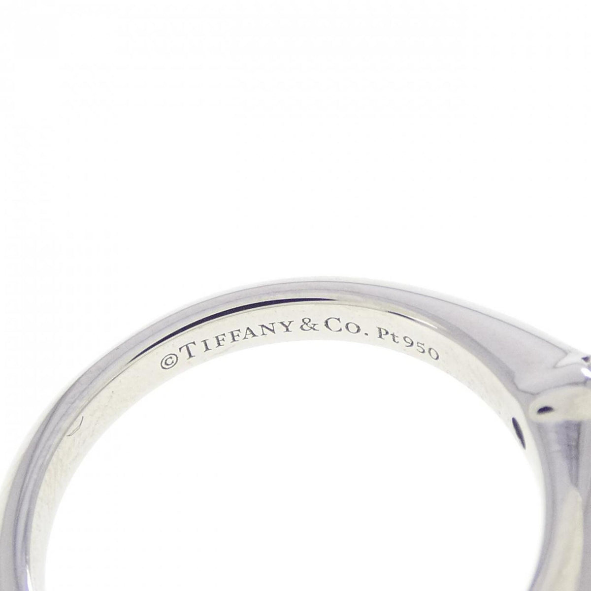 Tiffany Platinum Platinum 950 Band Ring (Pre-Owned)