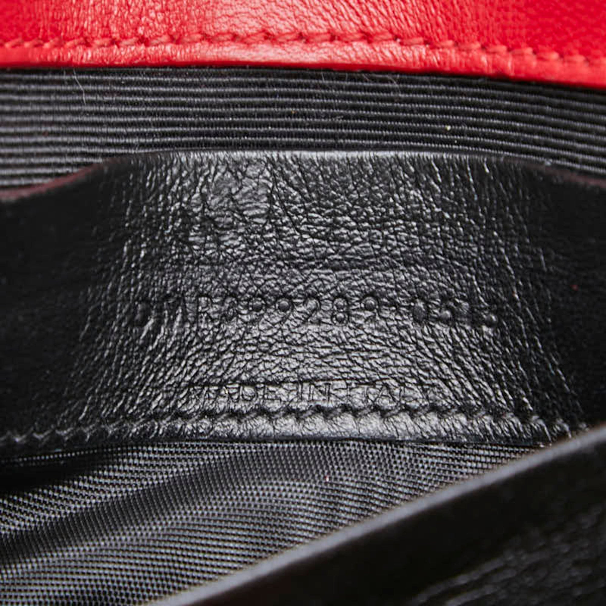 Saint Laurent Gold Red Color Leather Shoulder Bag (Pre-Owned)