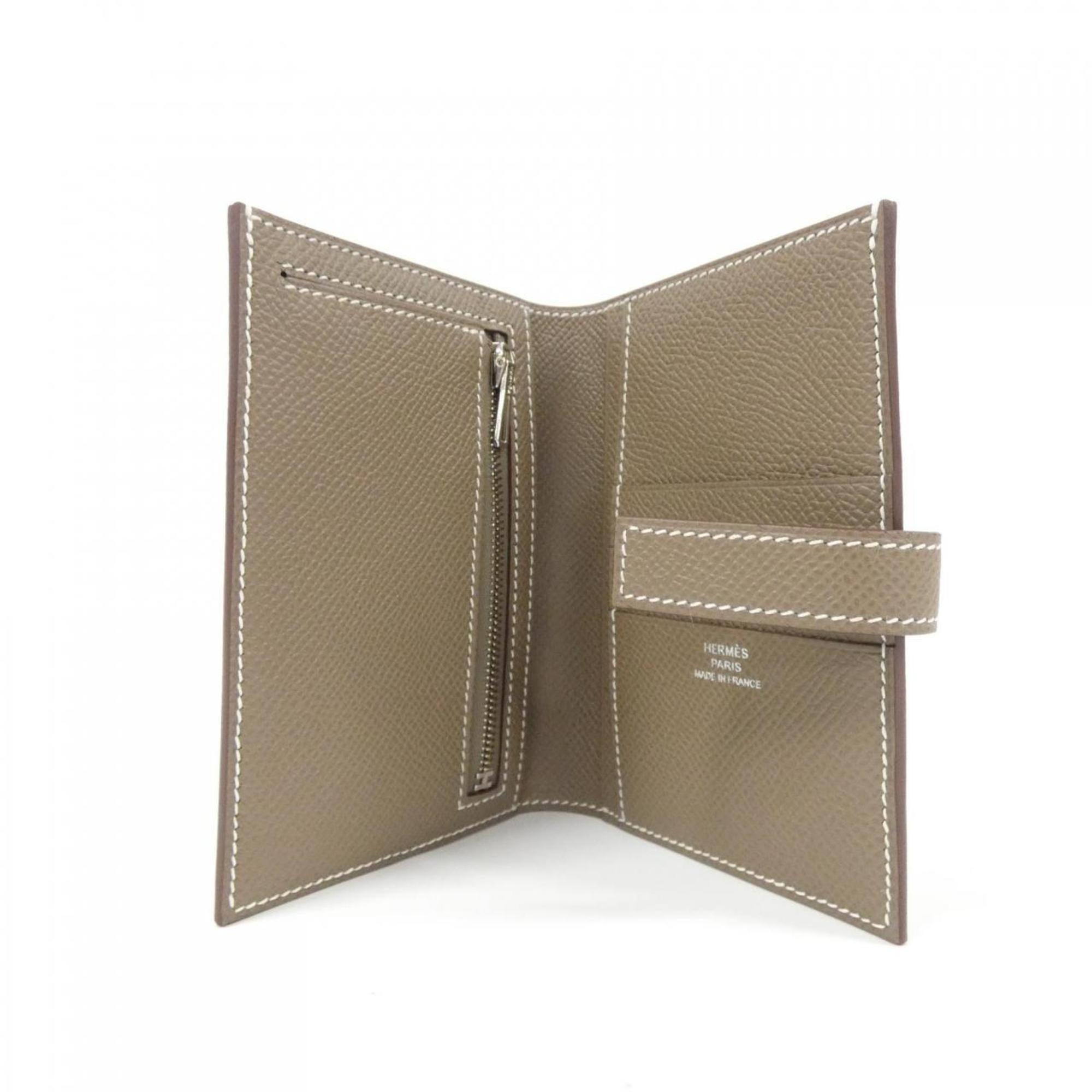 Hermes Etoupe Gray Epsom Leather Wallet (Bi-Fold) (Pre-Owned)
