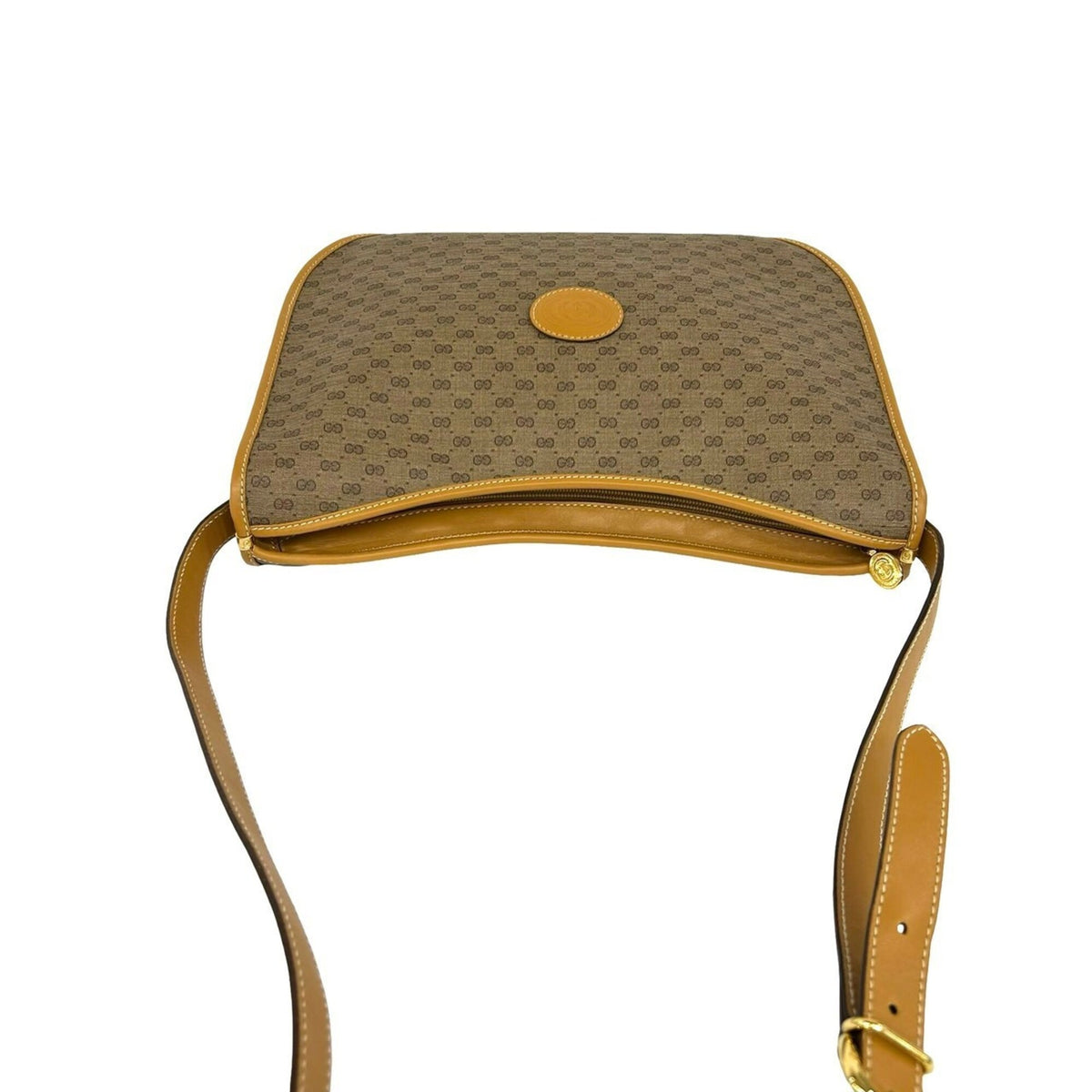 Gucci Brown Leather Pvc Pochette Shoulder Bag (Pre-Owned)