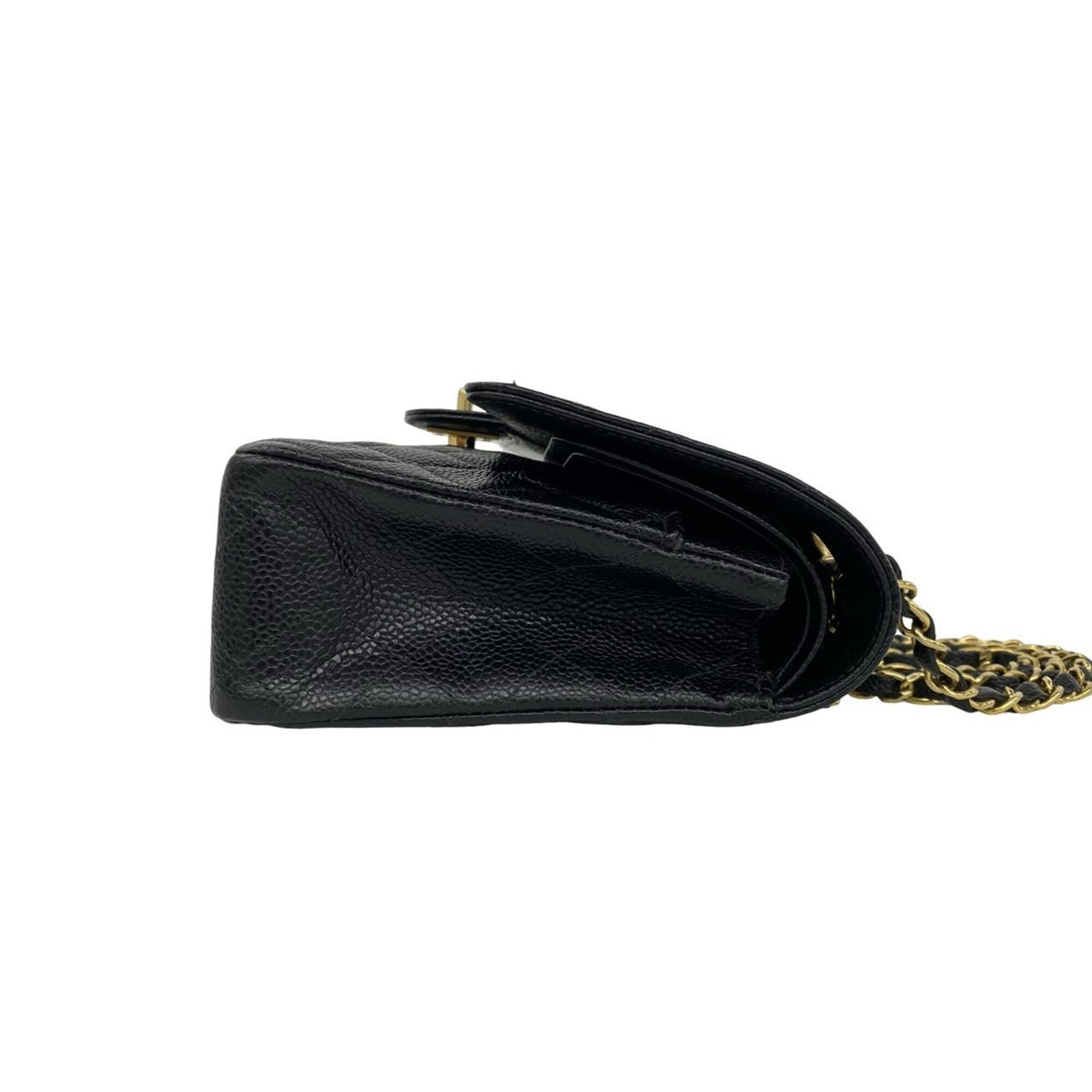 Chanel Black Grained Calfskin Shoulder Bag (Pre-Owned)
