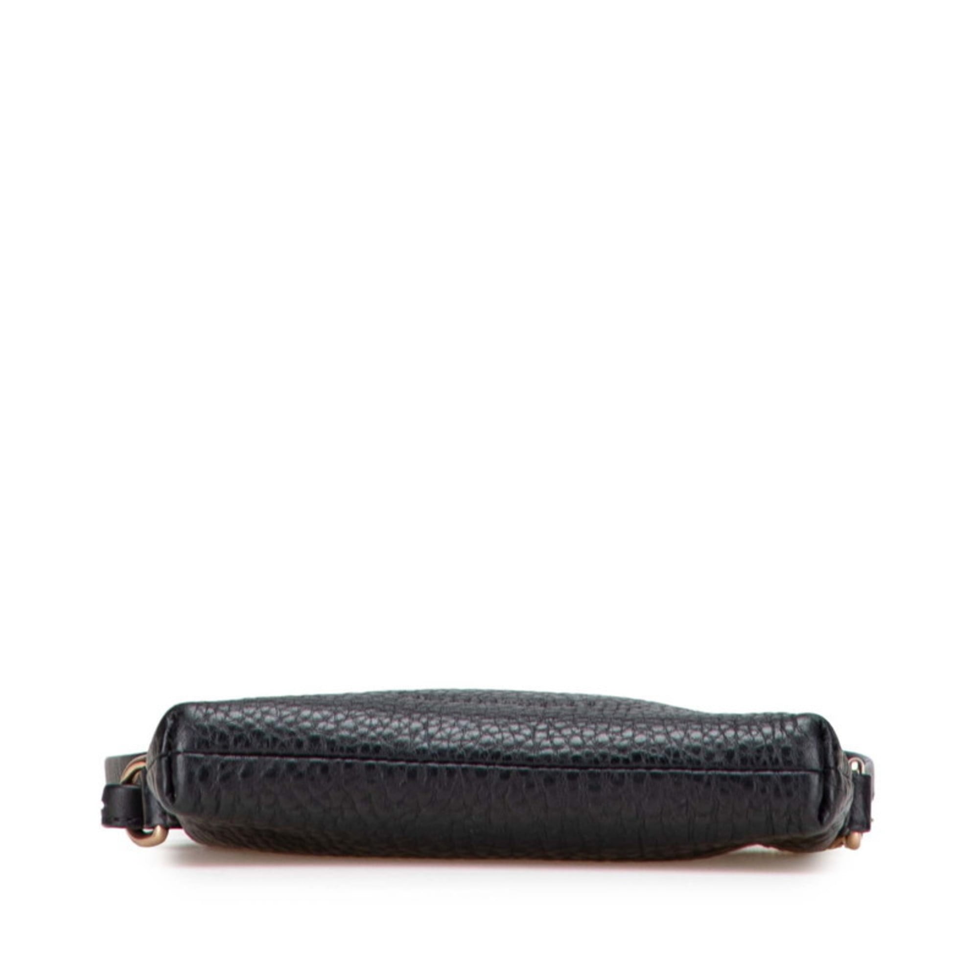 Burberry Black Leather Pochette Shoulder Bag (Pre-Owned)