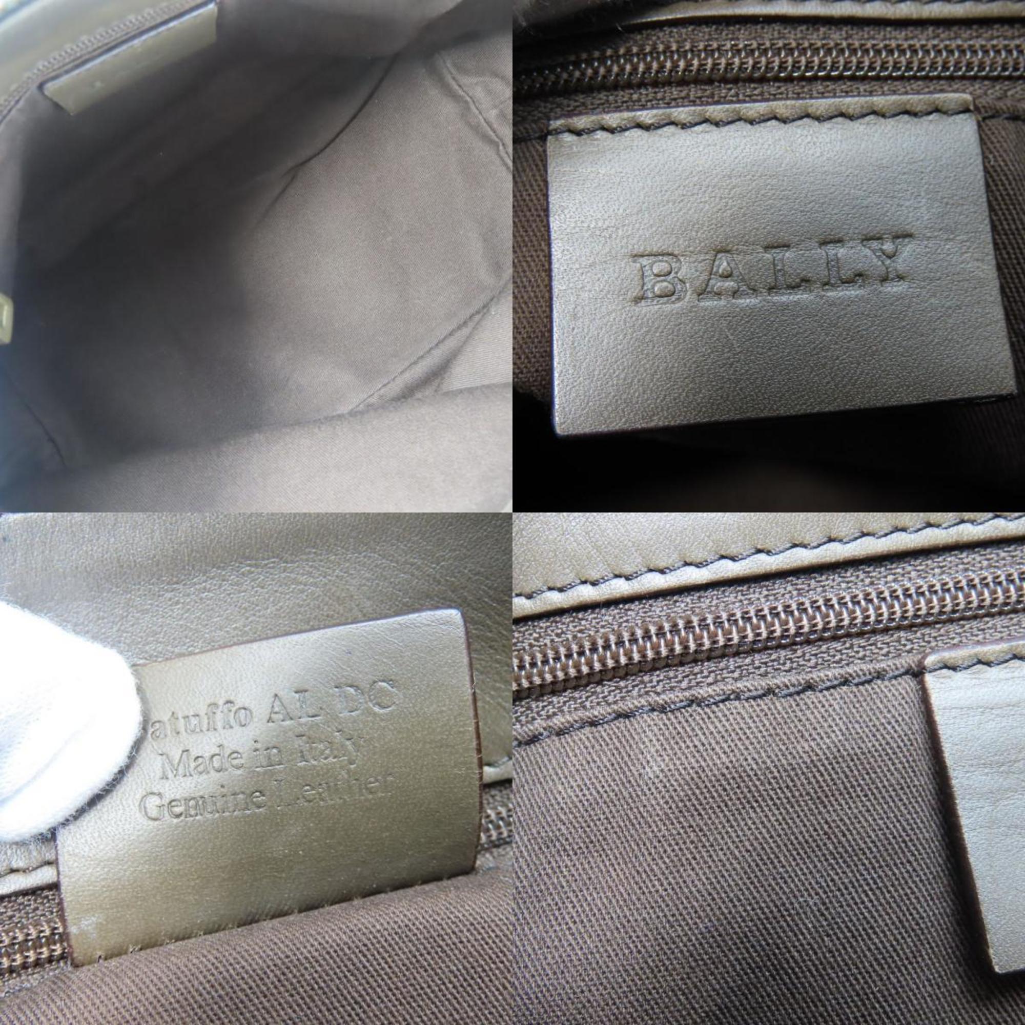 Bally Brown Wool Leather Handbag (Pre-Owned)