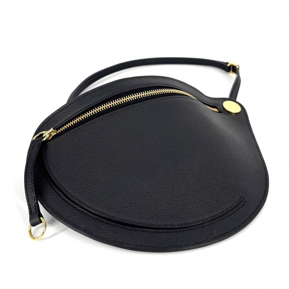 Hermes Black Epsom Leather Pochette Shoulder Bag (Pre-Owned)