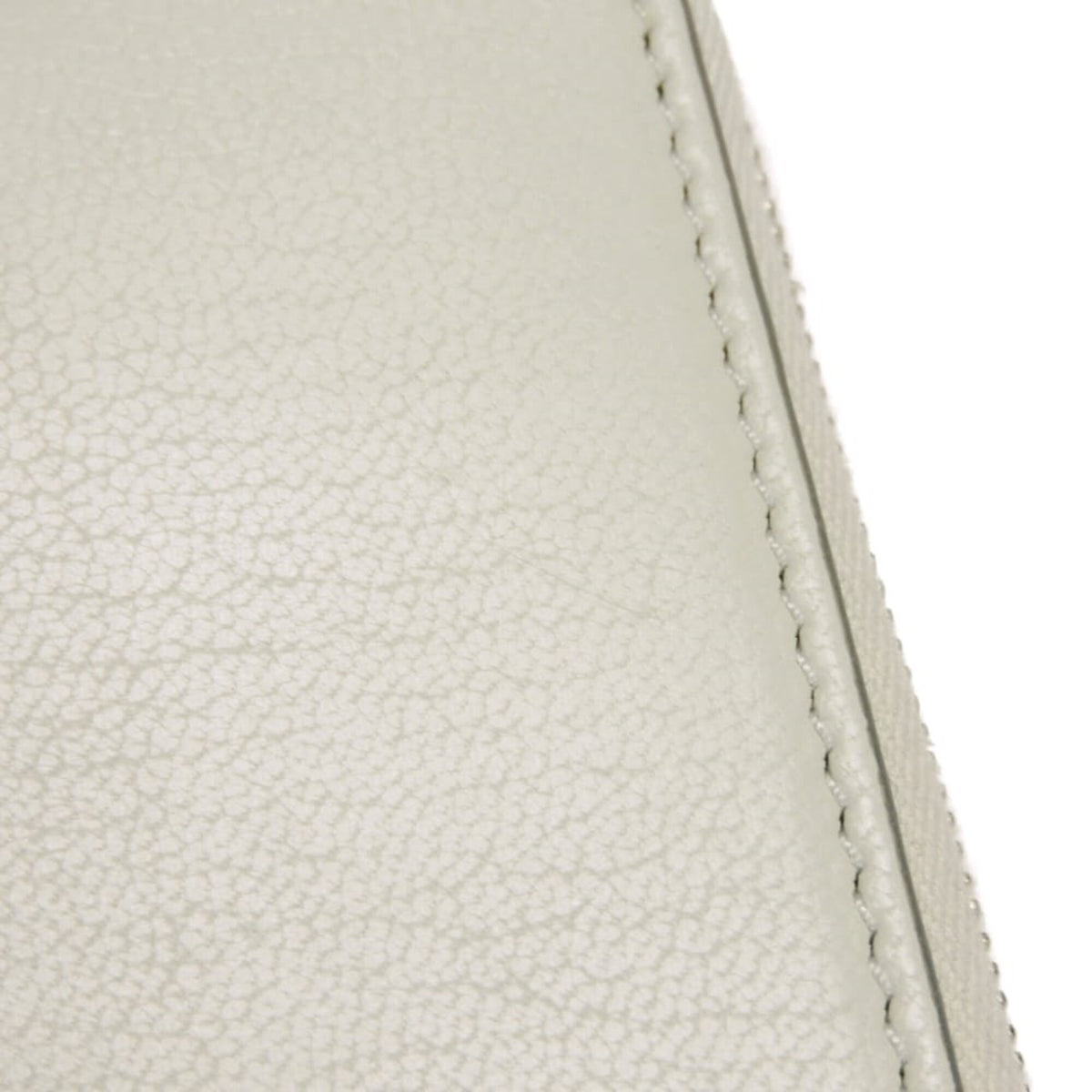 Celine Gray White Leather Long Wallet (Bi-Fold) (Pre-Owned)