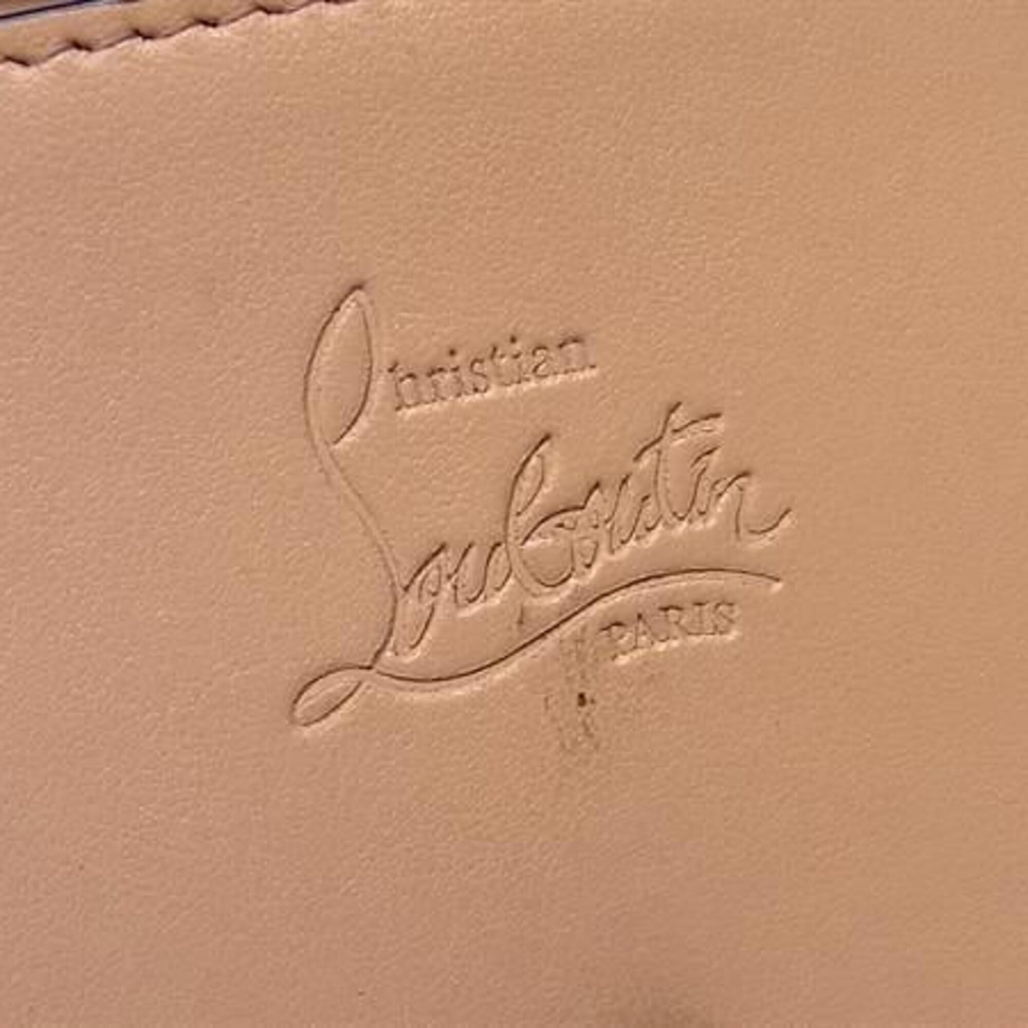Christian Louboutin Beige Long Wallet (Tri-Fold) (Pre-Owned)