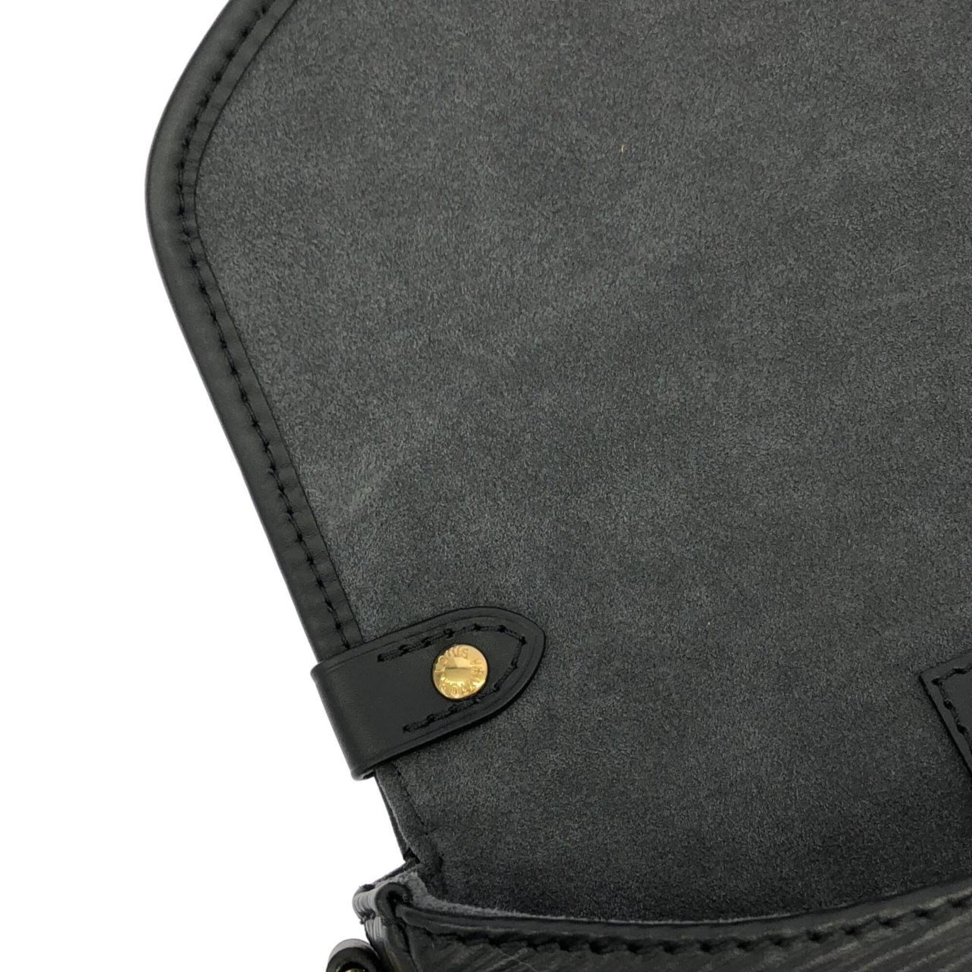 Louis Vuitton Black Leather Shoulder Bag (Pre-Owned)