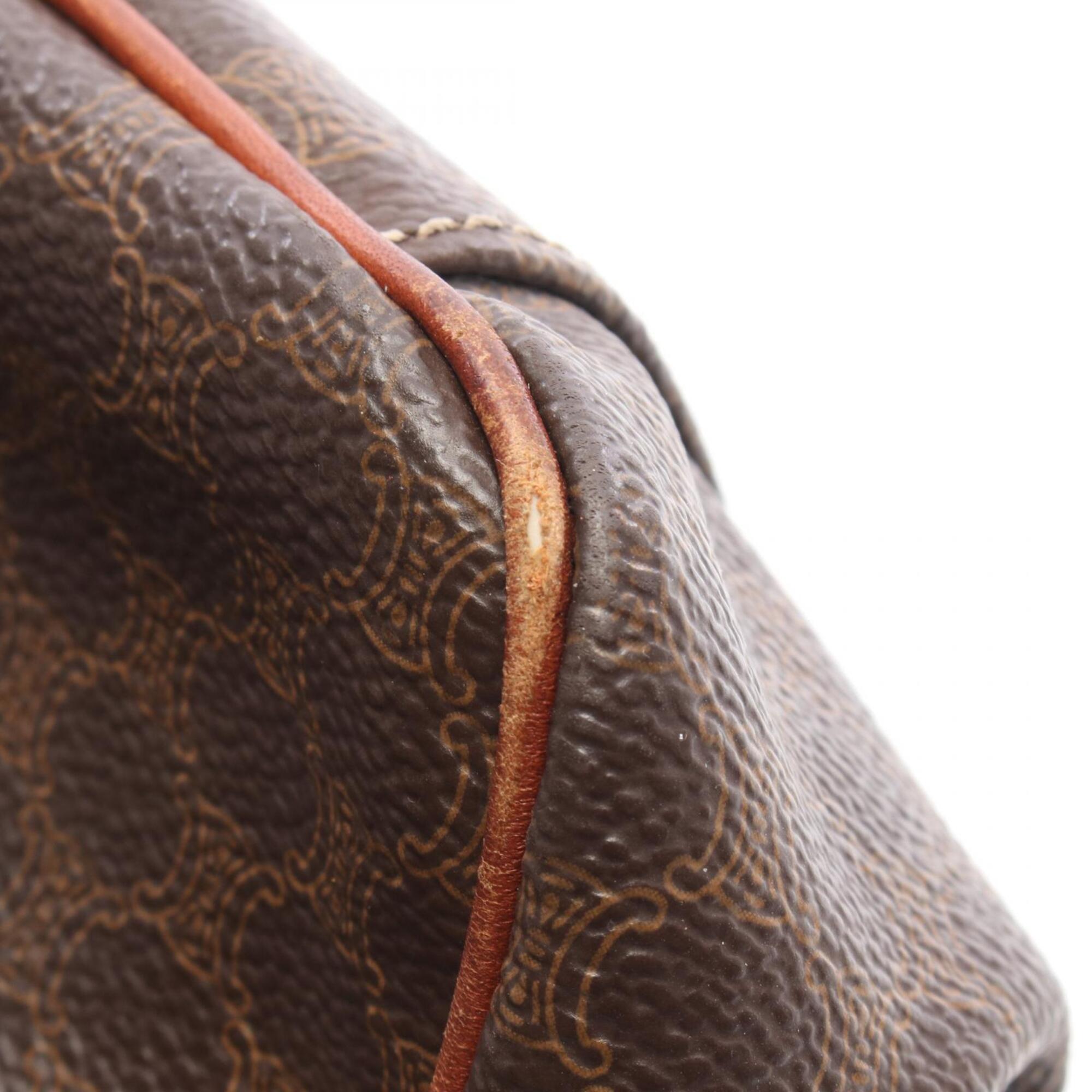 Celine Brown Coated Canvas Pvc Leather Handbag Tote Bag (Pre-Owned)